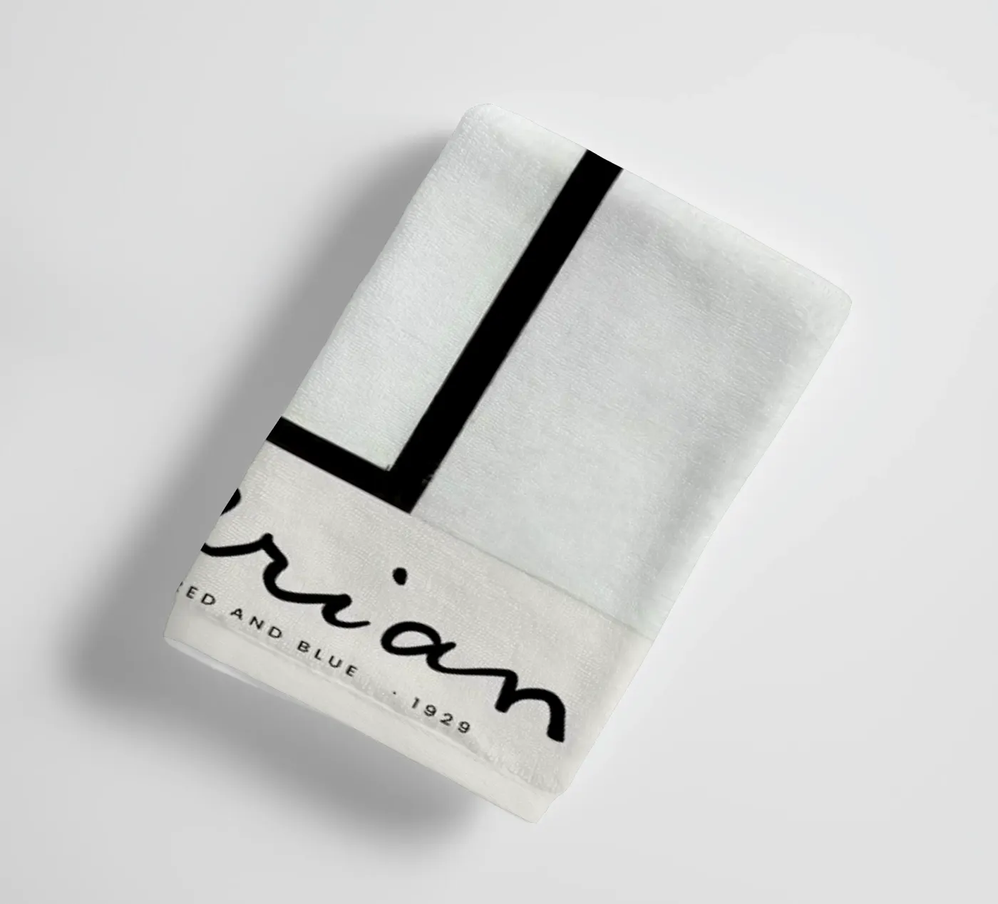 Mondrian – Signed Composition 4 badhanddoek van Vintage by JUNIQE