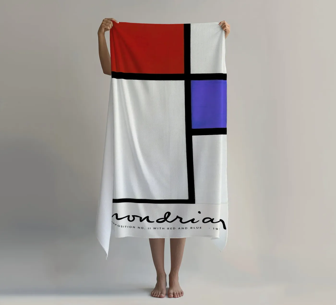 Mondrian – Signed Composition 4 telo mare da Vintage by JUNIQE