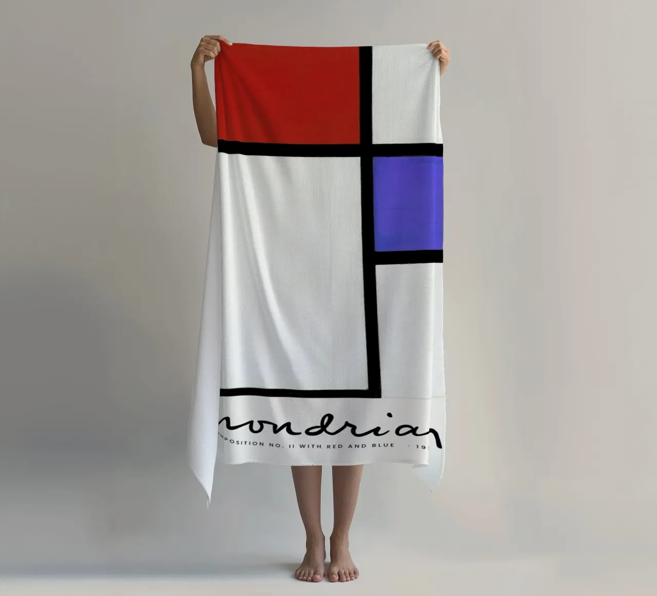 Mondrian – Signed Composition 4 telo mare da Vintage by JUNIQE