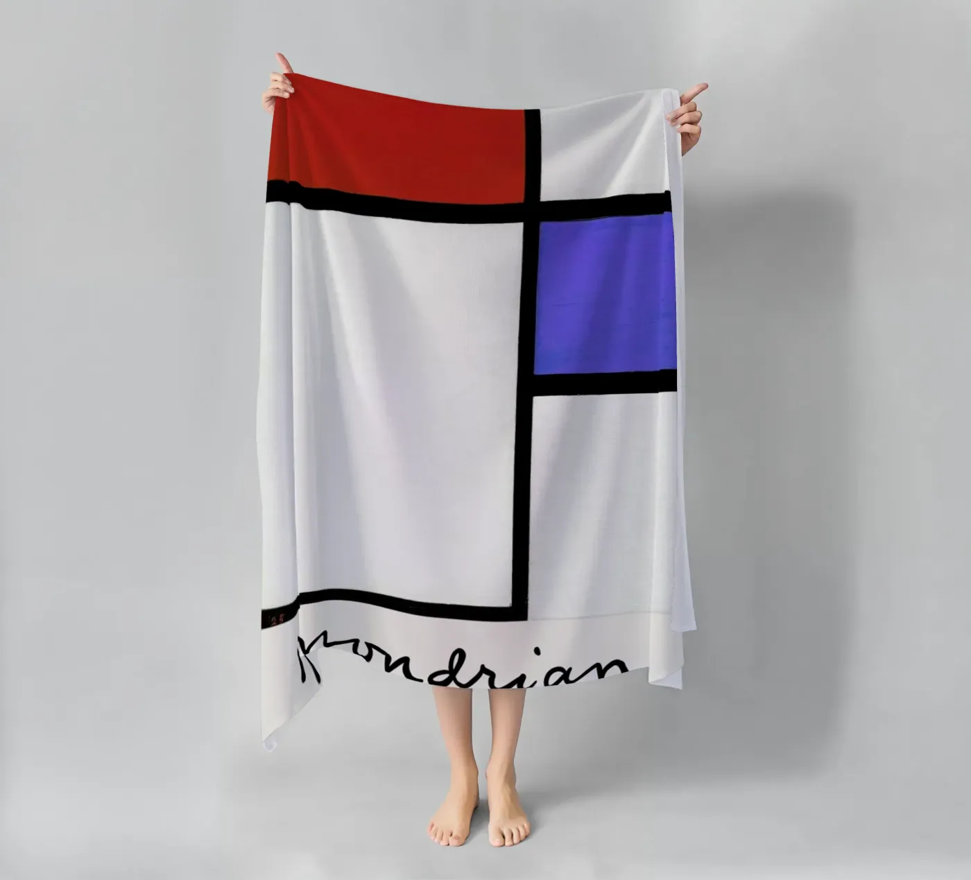 Mondrian – Signed Composition 4 telo mare da Vintage by JUNIQE