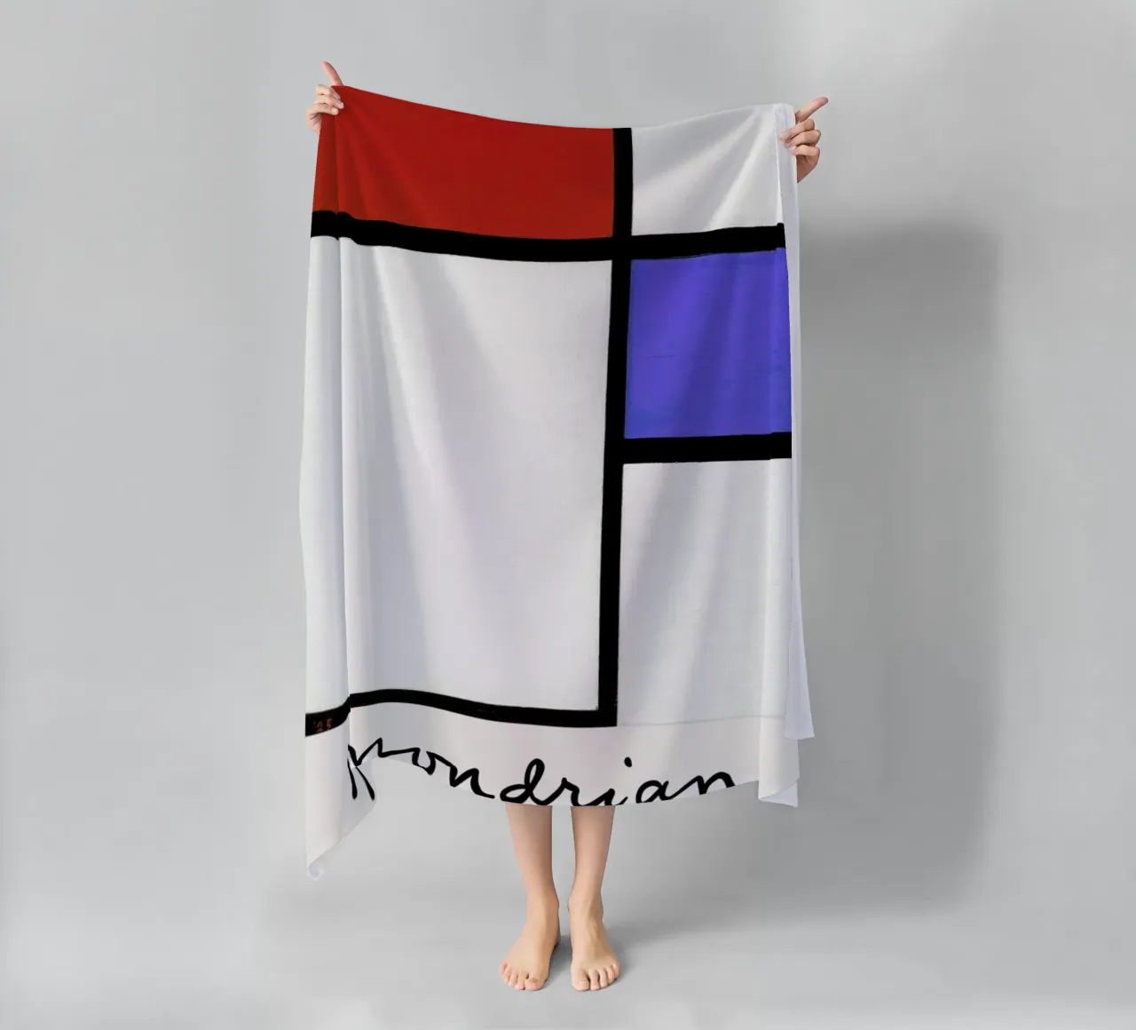 Mondrian – Signed Composition 4 telo mare da Vintage by JUNIQE