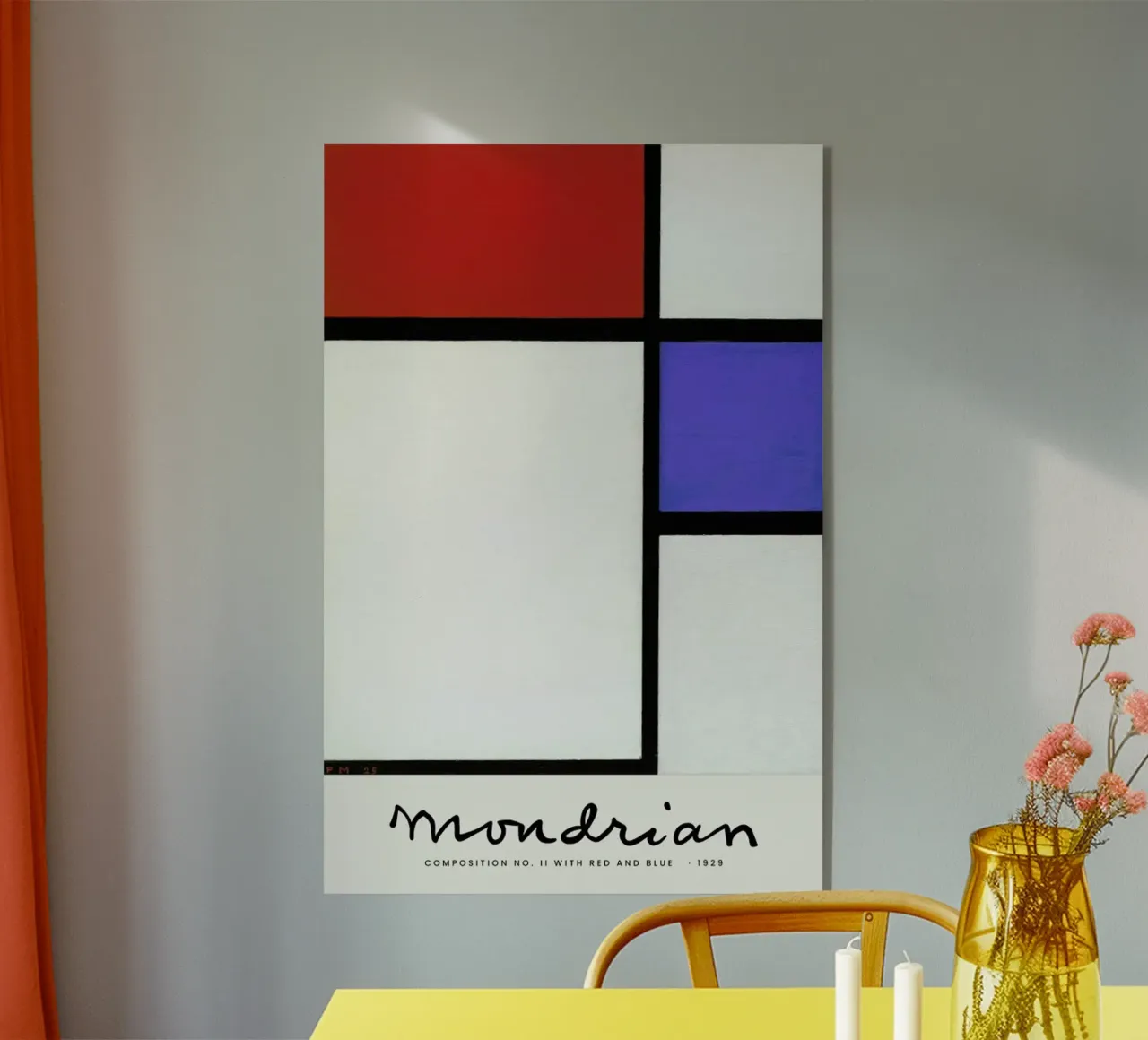 Mondrian – Signed Composition 4 plexiglass da Vintage by JUNIQE