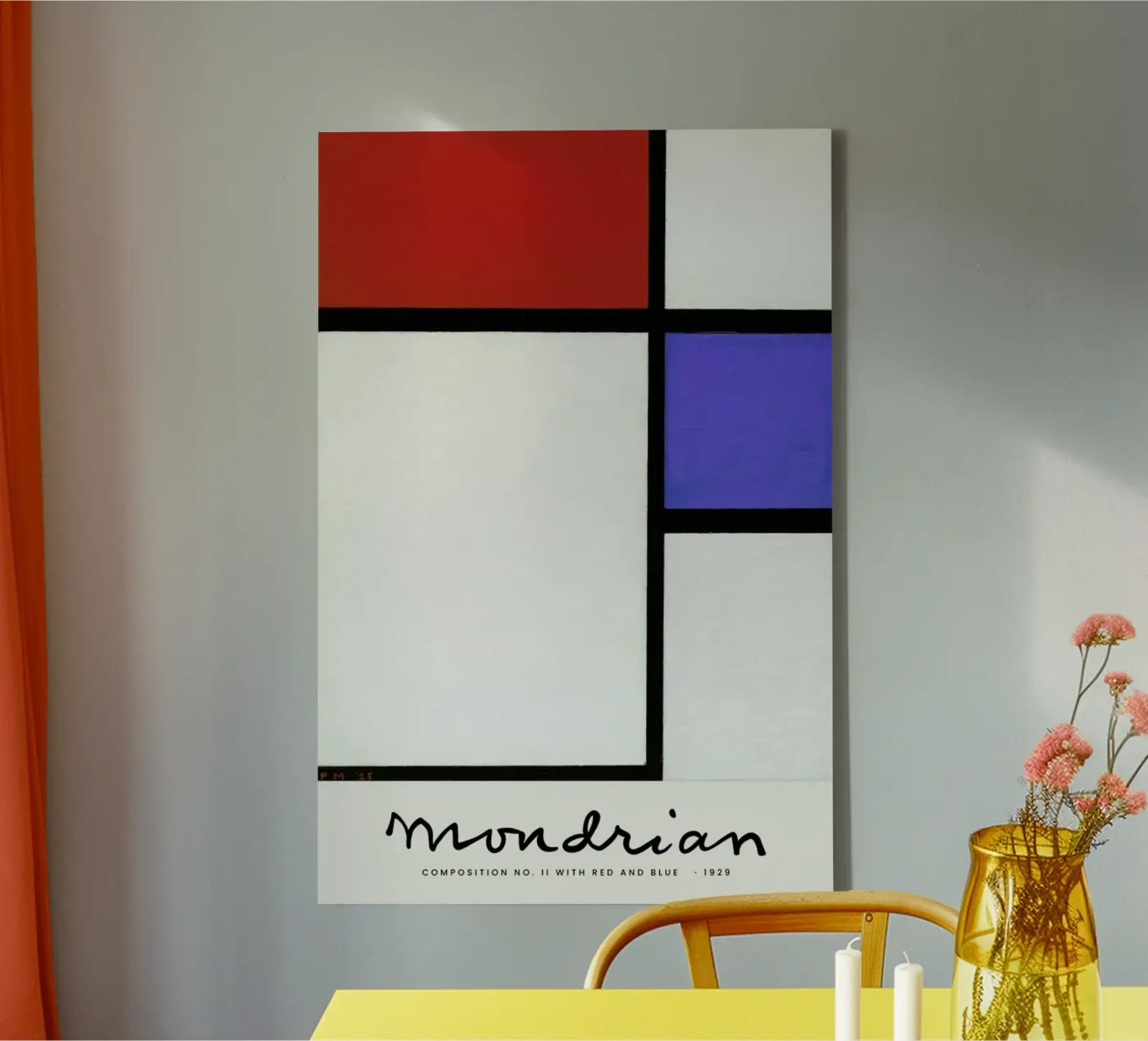 Mondrian – Signed Composition 4 tela da Vintage by JUNIQE