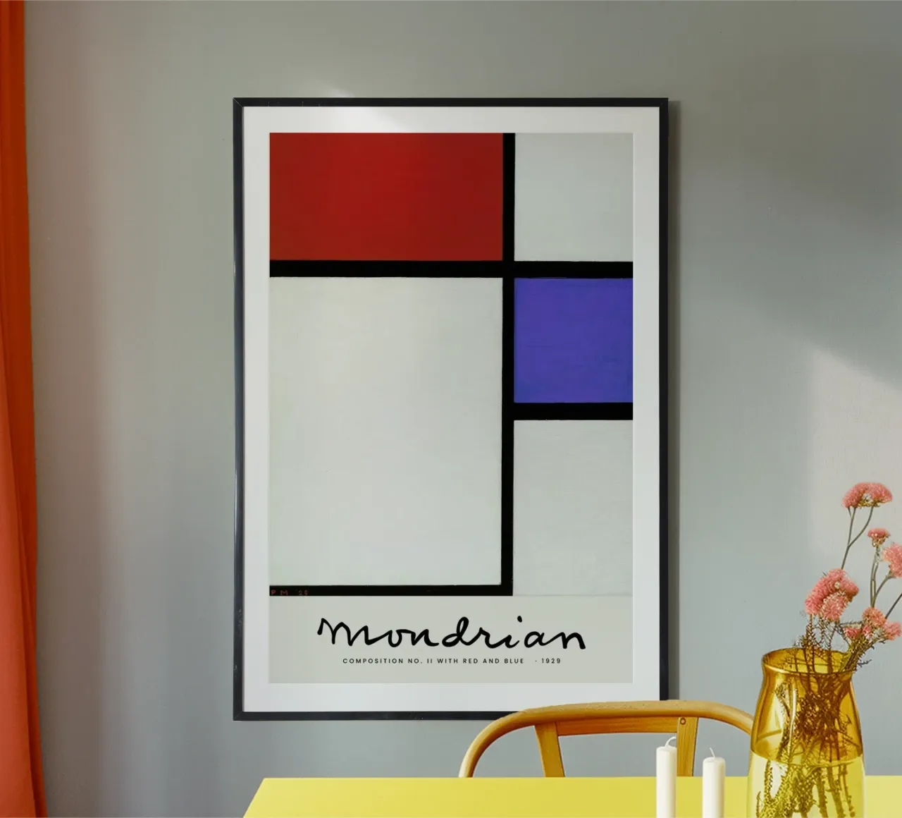Mondrian – Signed Composition 4 carta hahnemühle da Vintage by JUNIQE