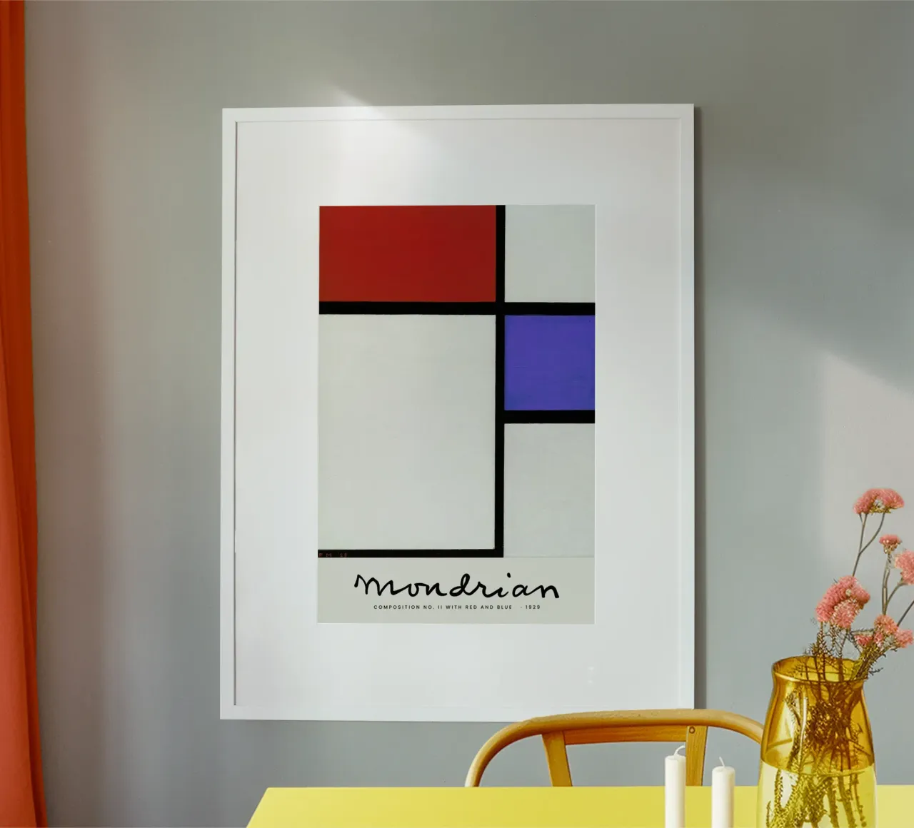 Mondrian – Signed Composition 4 carta hahnemühle da Vintage by JUNIQE