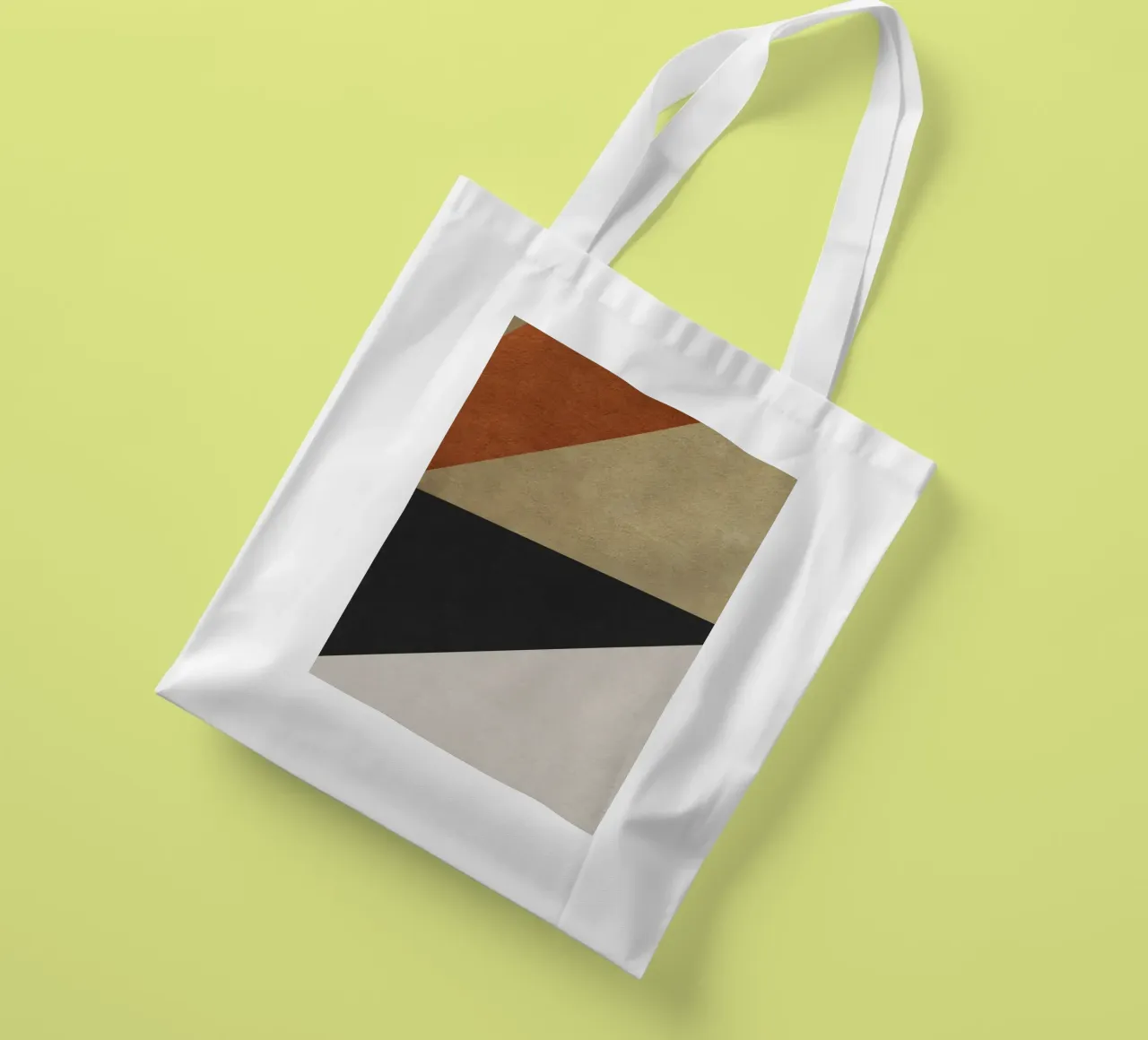triangle geometric art borsa in juta da vintageshop