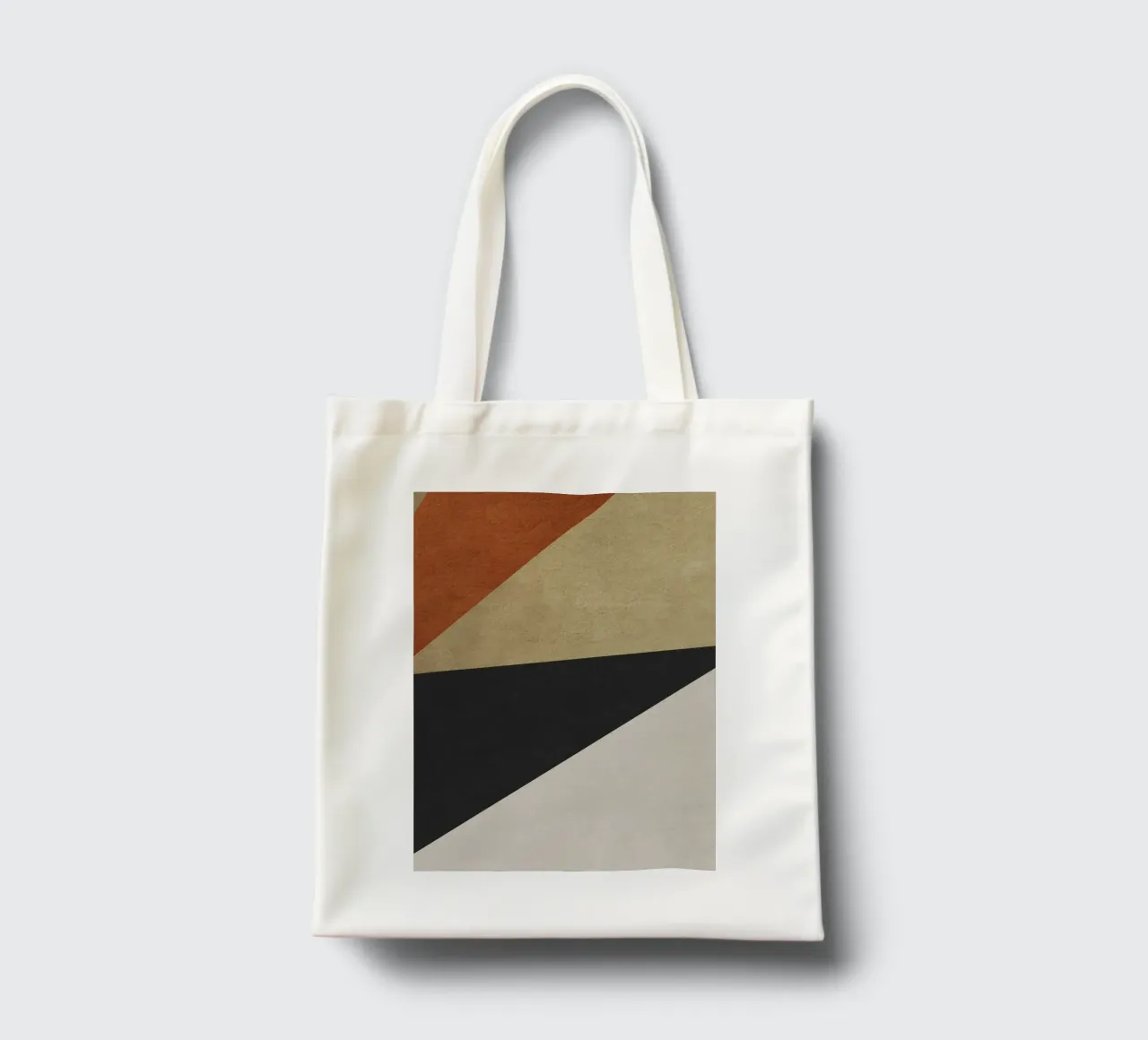 triangle geometric art borsa in juta da vintageshop
