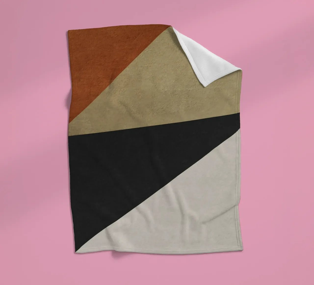 triangle geometric art coperta in pile da vintageshop