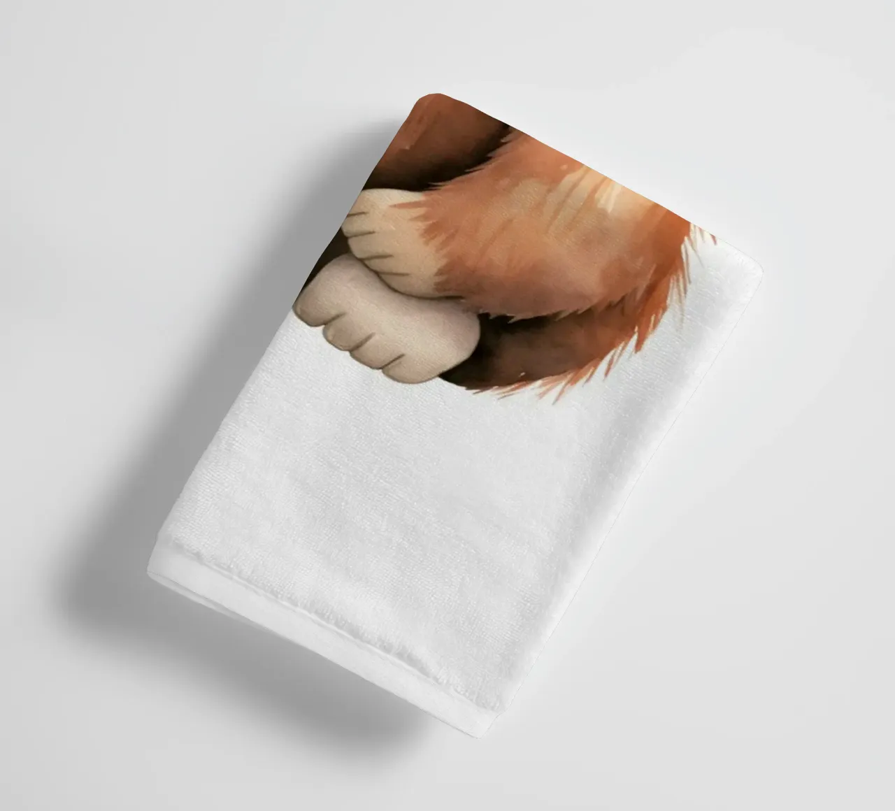Stampa acquerellata di un cucciolo di orango - Arte vivaistica della giungla asciugamano da bagno da ClubArt