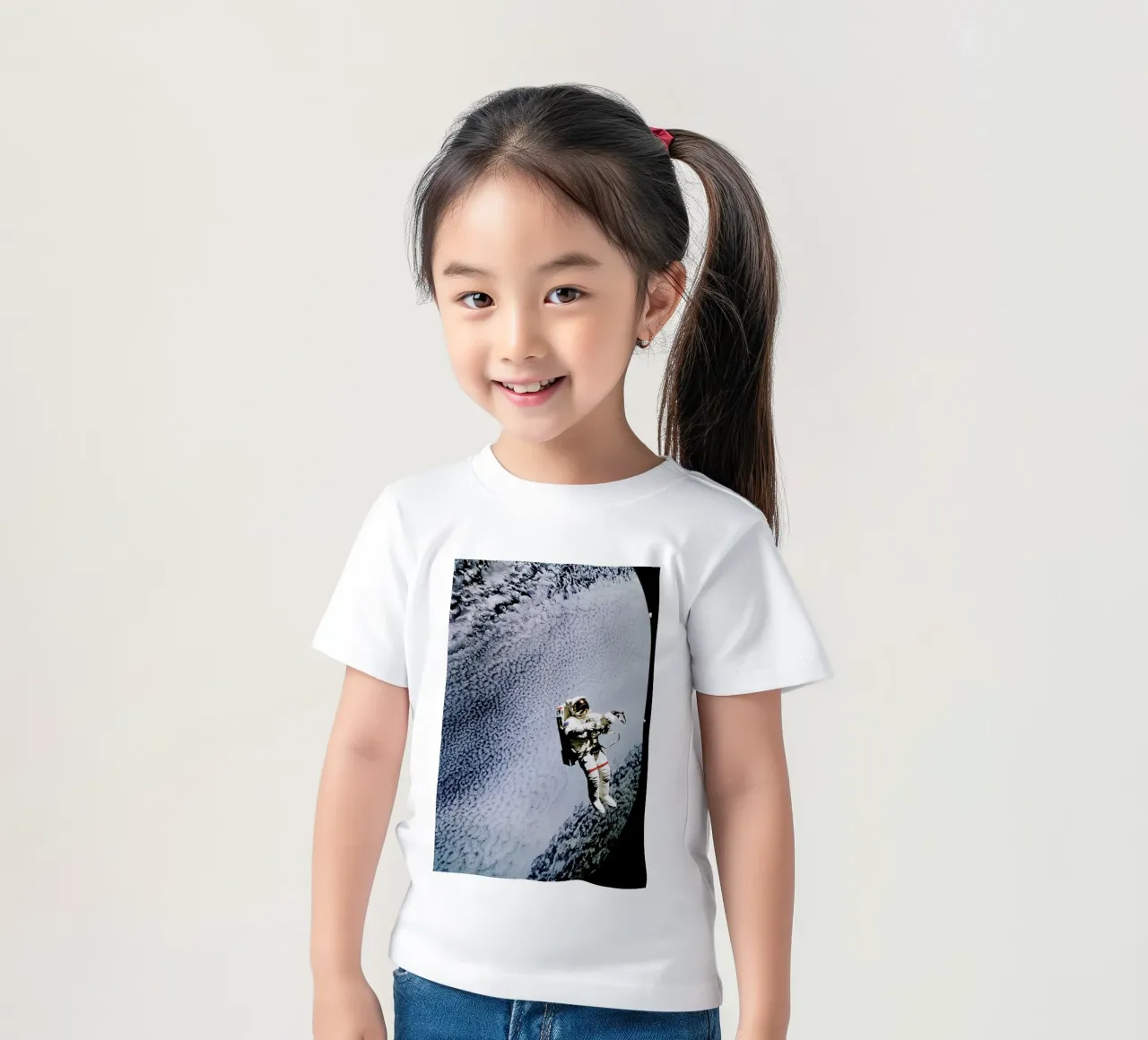 Astronaut in Space kids t-shirt by Vintage by JUNIQE