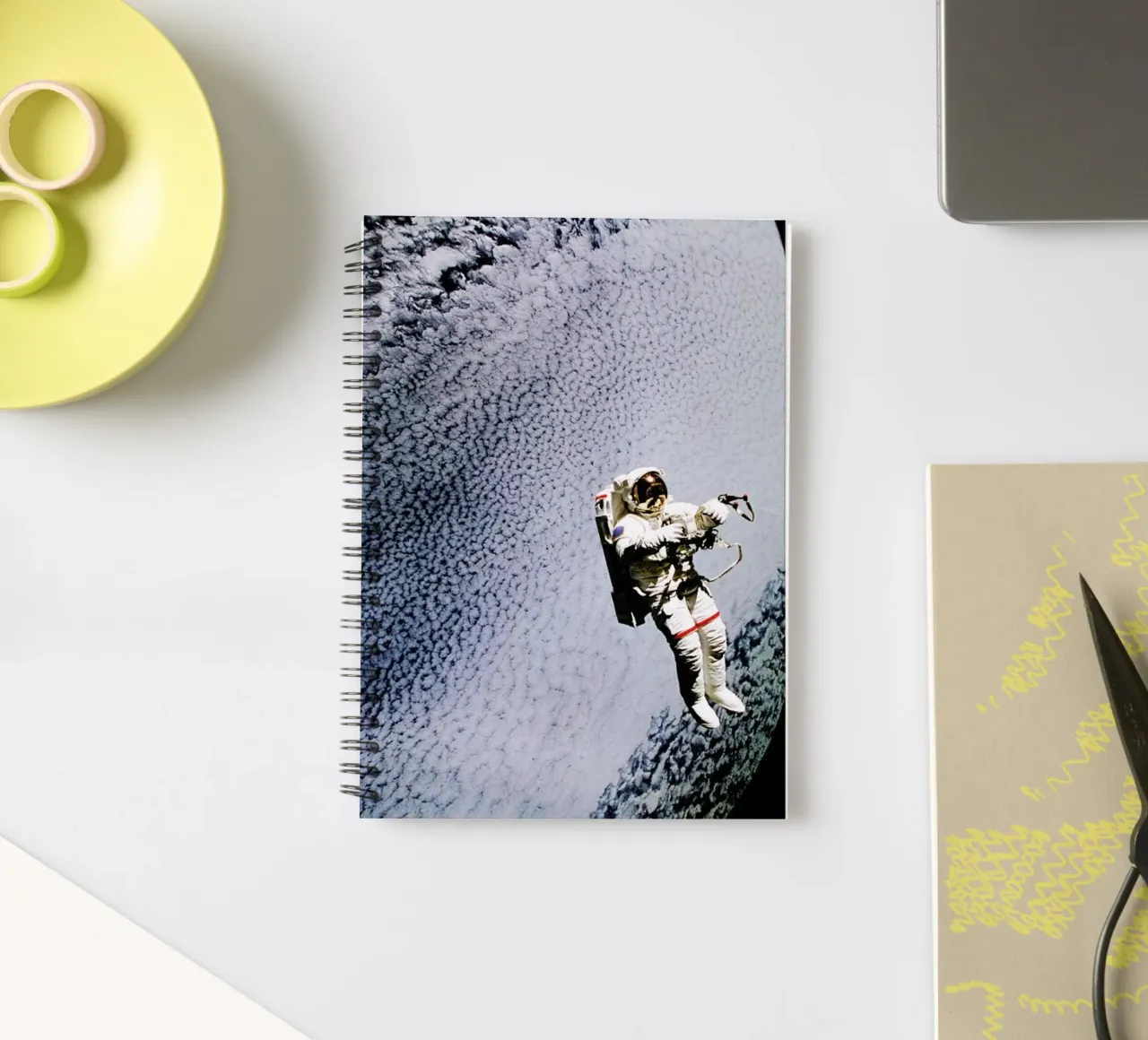 Astronaut in Space spiral notebook by Vintage by JUNIQE