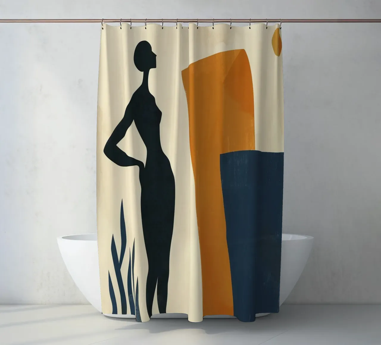 Modern Muses I – Whisper of Form Duschvorhang von michi