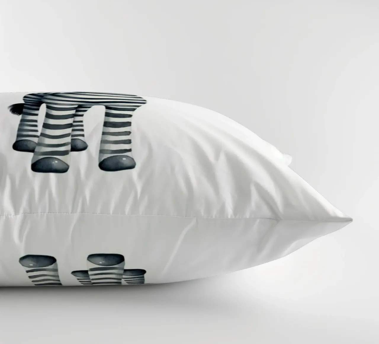 Stampa d'arte ad acquerello di una simpatica zebra per bambini - Cameretta e stanza dei bambini cuscino da ClubArt