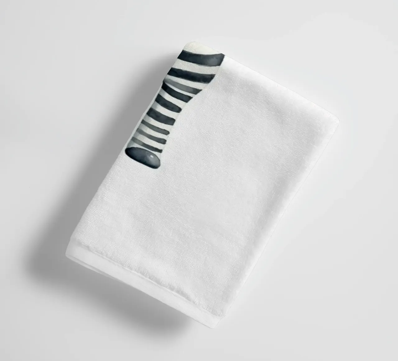 Stampa d'arte ad acquerello di una simpatica zebra per bambini - Cameretta e stanza dei bambini asciugamano da bagno da ClubArt