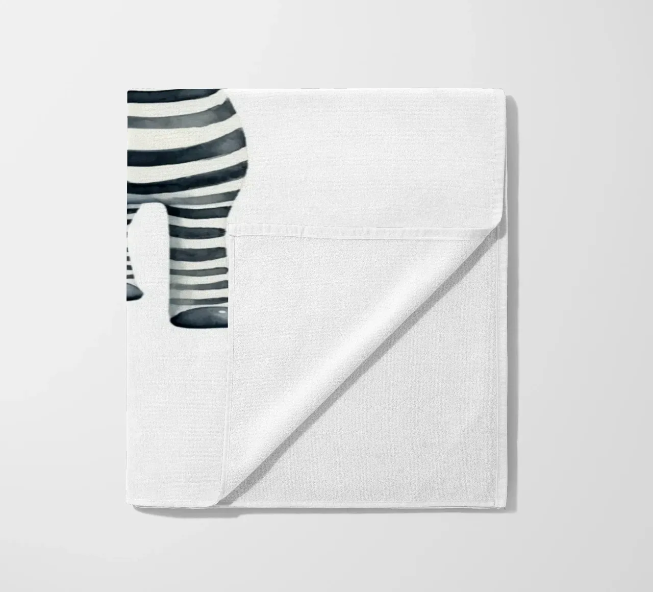 Stampa d'arte ad acquerello di una simpatica zebra per bambini - Cameretta e stanza dei bambini telo mare da ClubArt