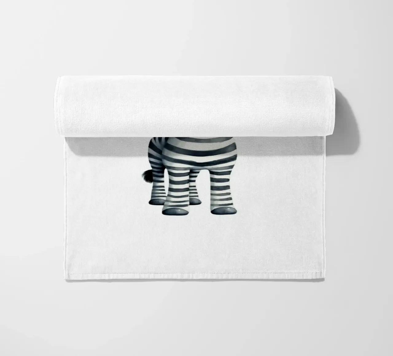 Stampa d'arte ad acquerello di una simpatica zebra per bambini - Cameretta e stanza dei bambini telo mare da ClubArt