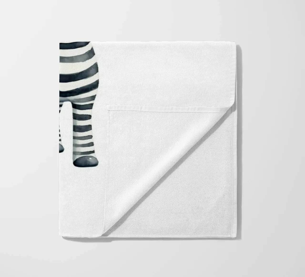 Stampa d'arte ad acquerello di una simpatica zebra per bambini - Cameretta e stanza dei bambini telo mare da ClubArt