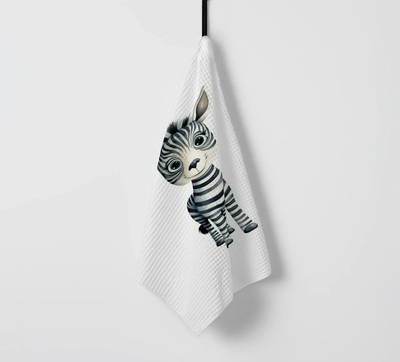 Stampa d'arte ad acquerello di una simpatica zebra per bambini - Cameretta e stanza dei bambini canovaccio da cucina da ClubArt