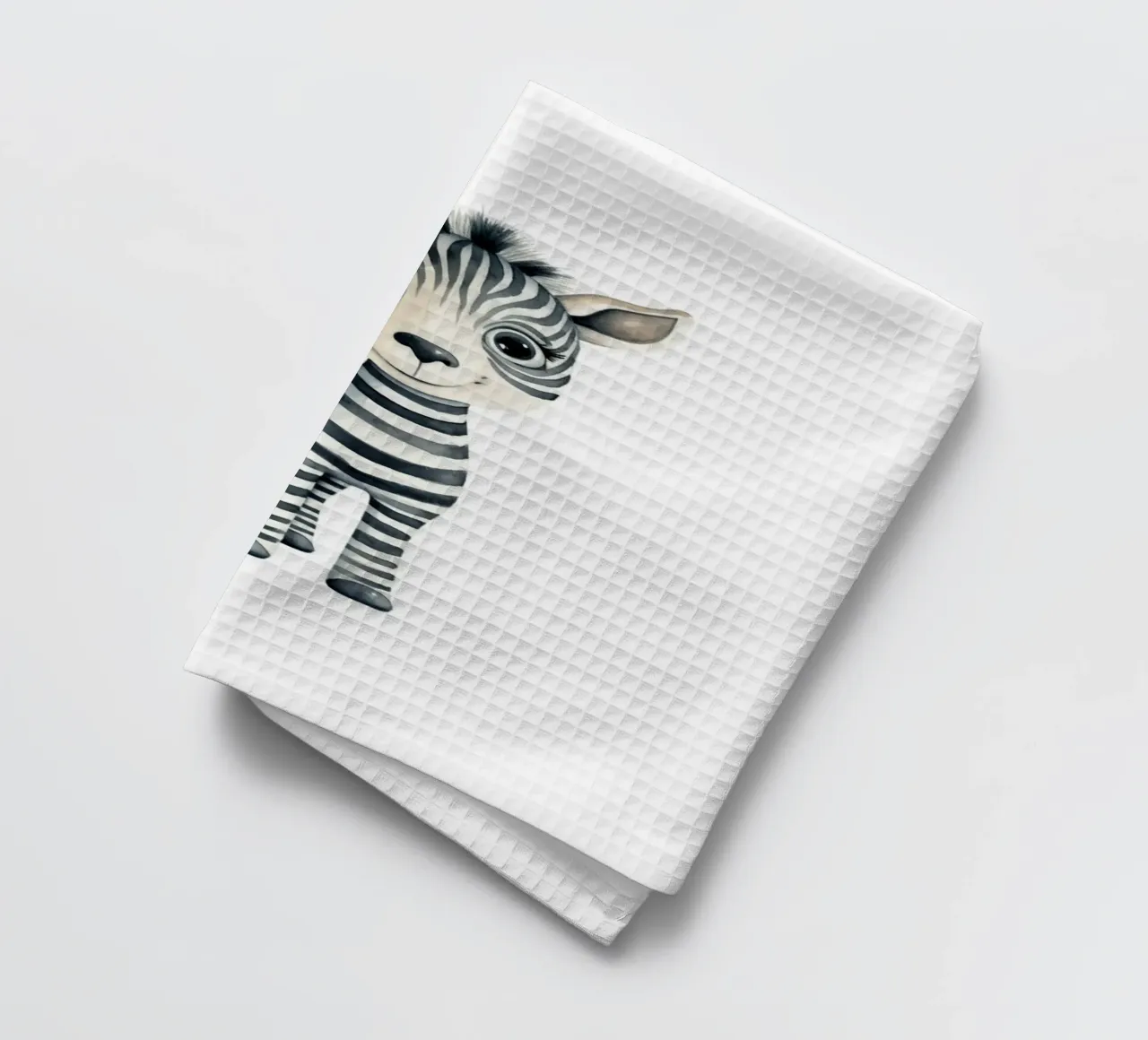 Stampa d'arte ad acquerello di una simpatica zebra per bambini - Cameretta e stanza dei bambini canovaccio da cucina da ClubArt