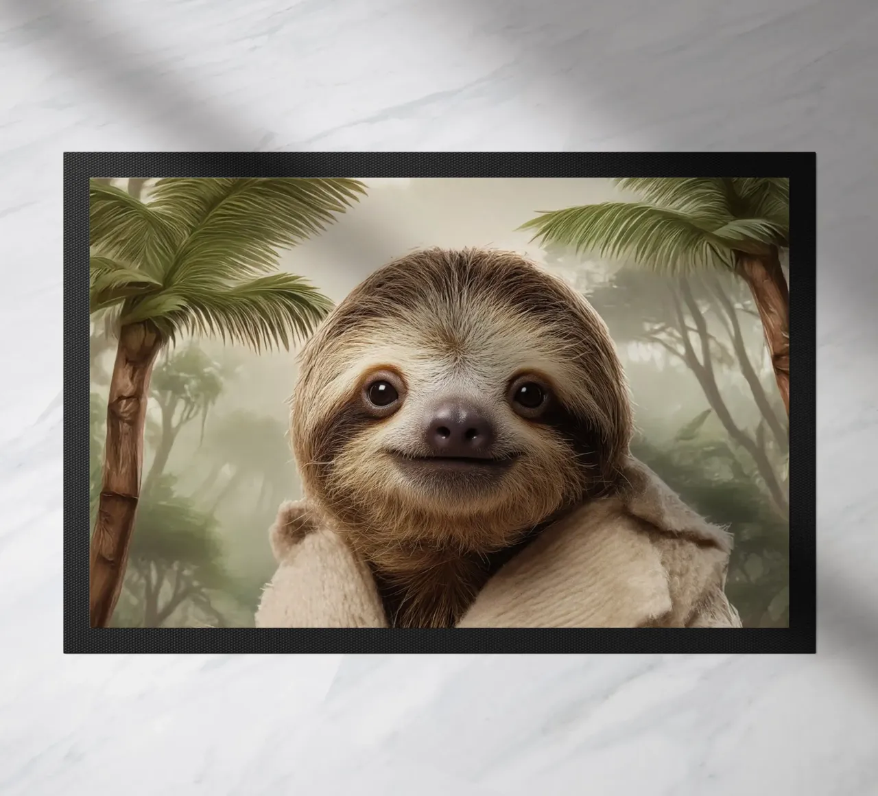 Coffee sloth doormat by SlothStella