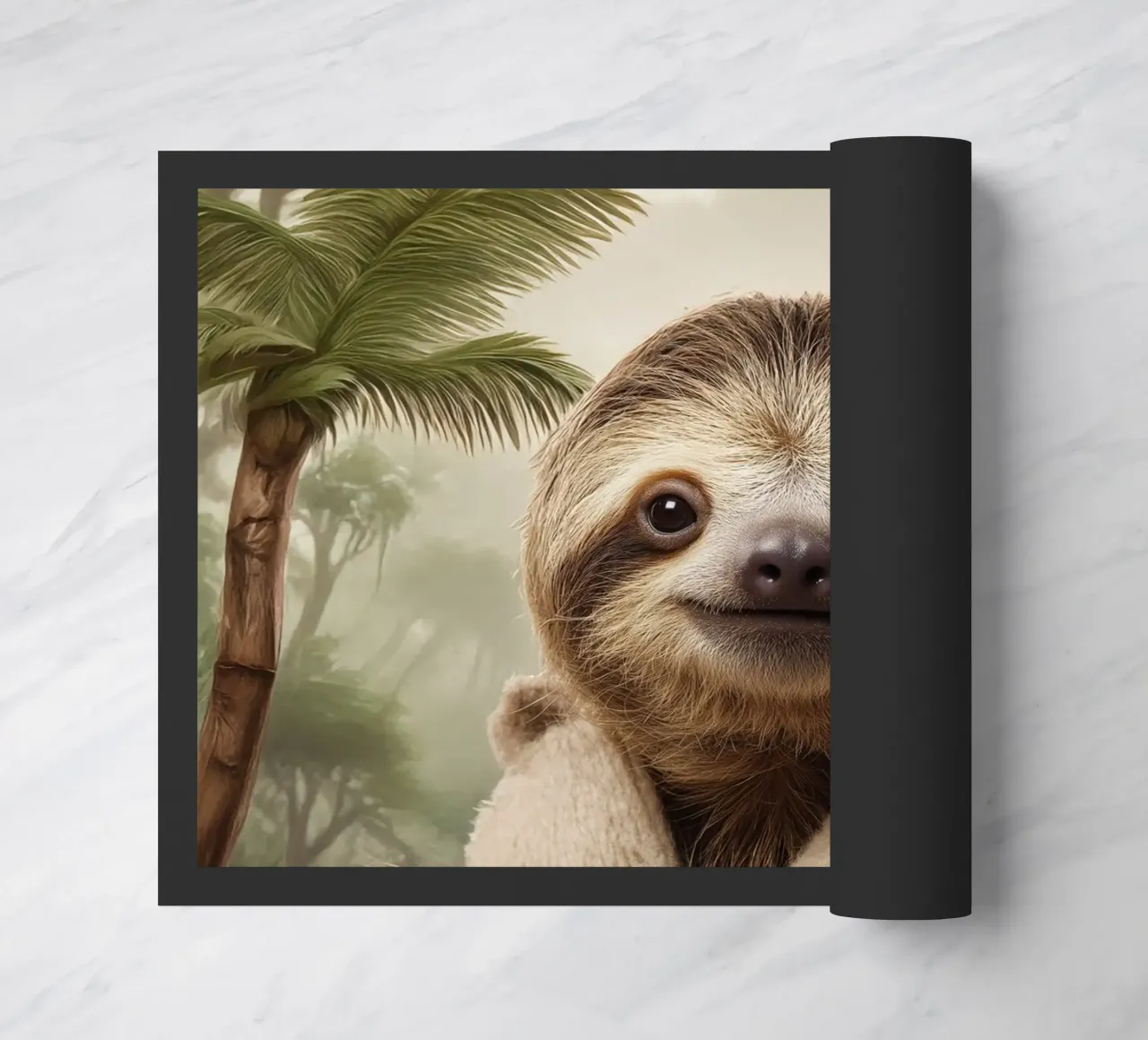 Coffee sloth doormat by SlothStella