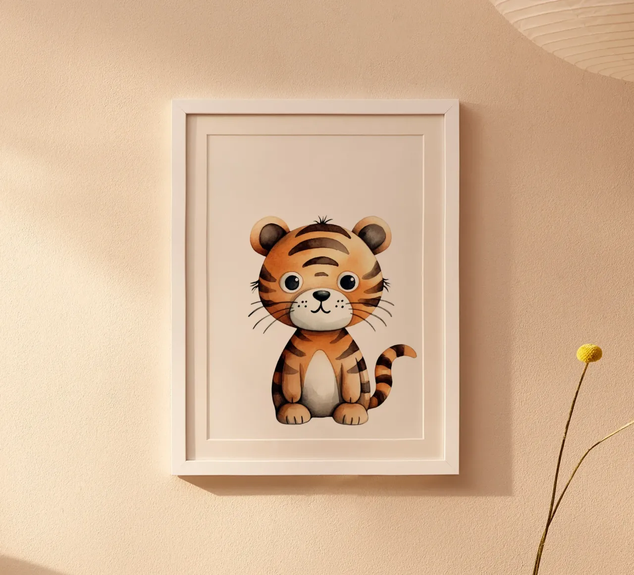 Stampa d'arte acquerellata di una simpatica tigre - Cameretta e stanza dei bambini carta hahnemühle da ClubArt