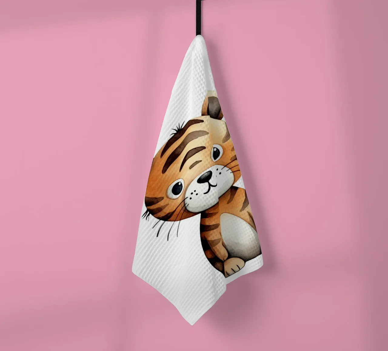 Stampa d'arte acquerellata di una simpatica tigre - Cameretta e stanza dei bambini canovaccio da cucina da ClubArt