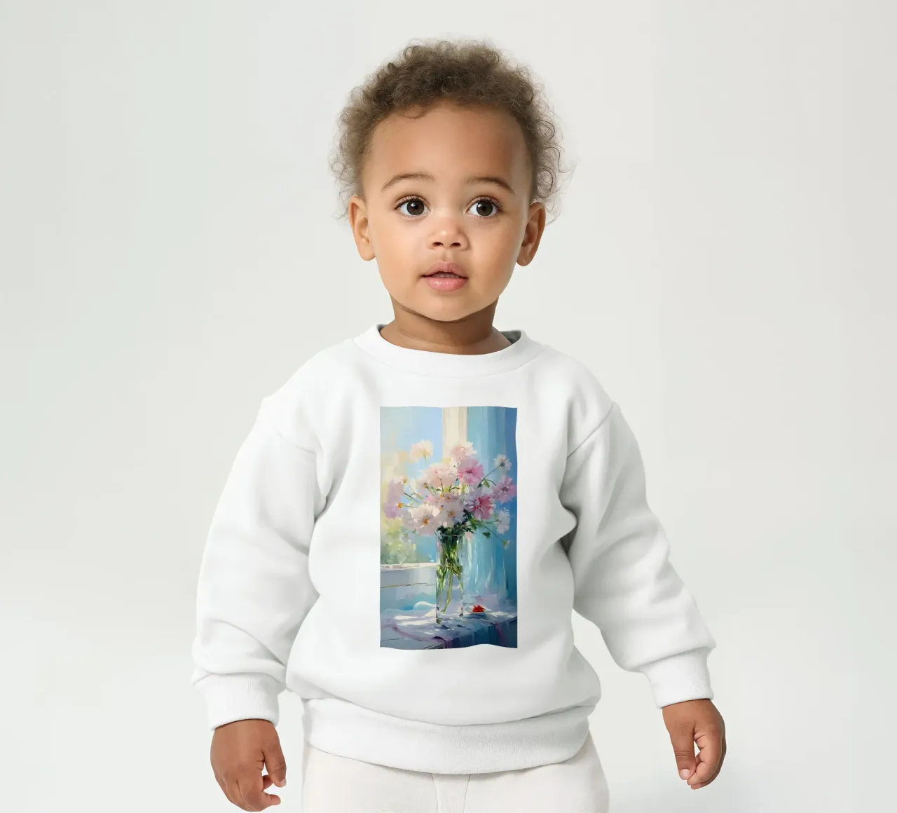 bellissimo vaso di fiori claude monet felpa neonato da belong shop