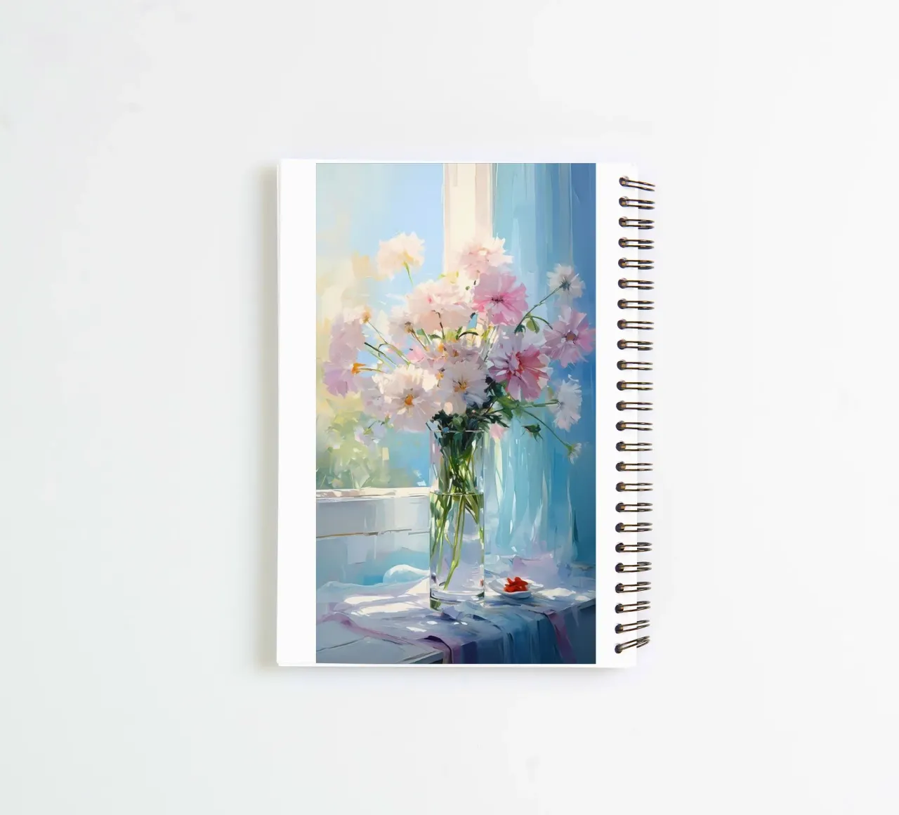 beautiful flower vase claude monet spiral notebook by belong shop