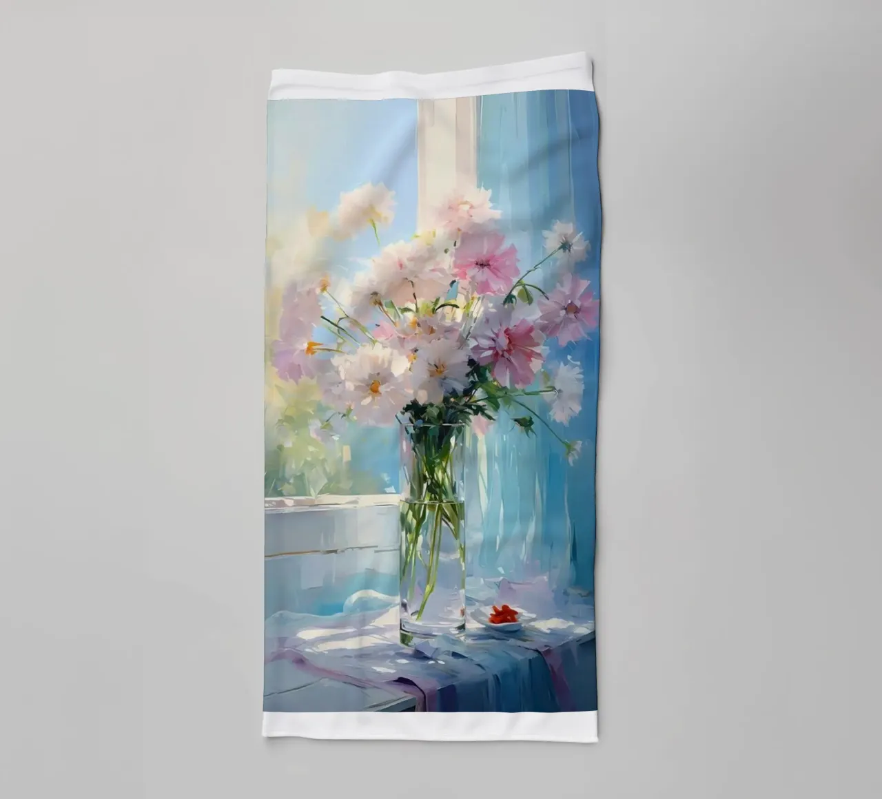 bellissimo vaso di fiori claude monet asciugamano da bagno da belong shop