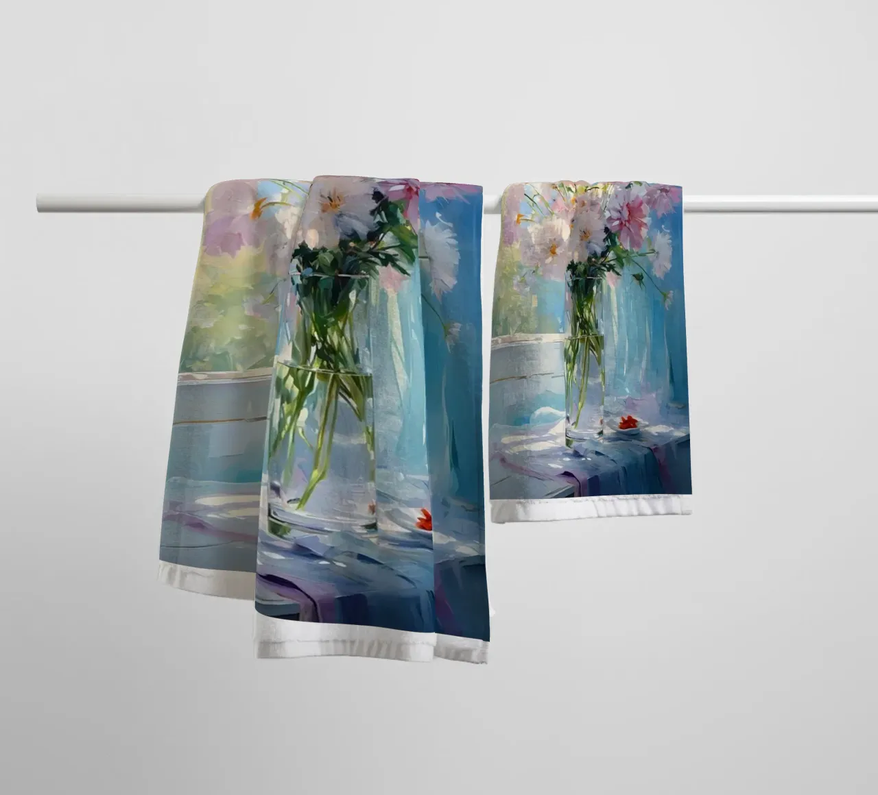 bellissimo vaso di fiori claude monet asciugamano da bagno da belong shop
