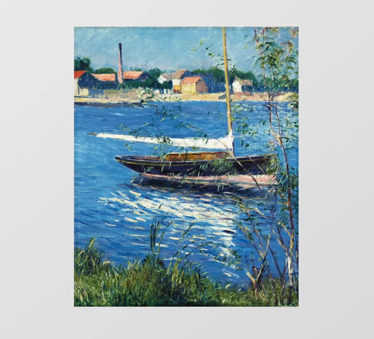 Das Boot von Claude Monet auf der Seine bei Argenteuil PVC Plane von Monet Art Prints