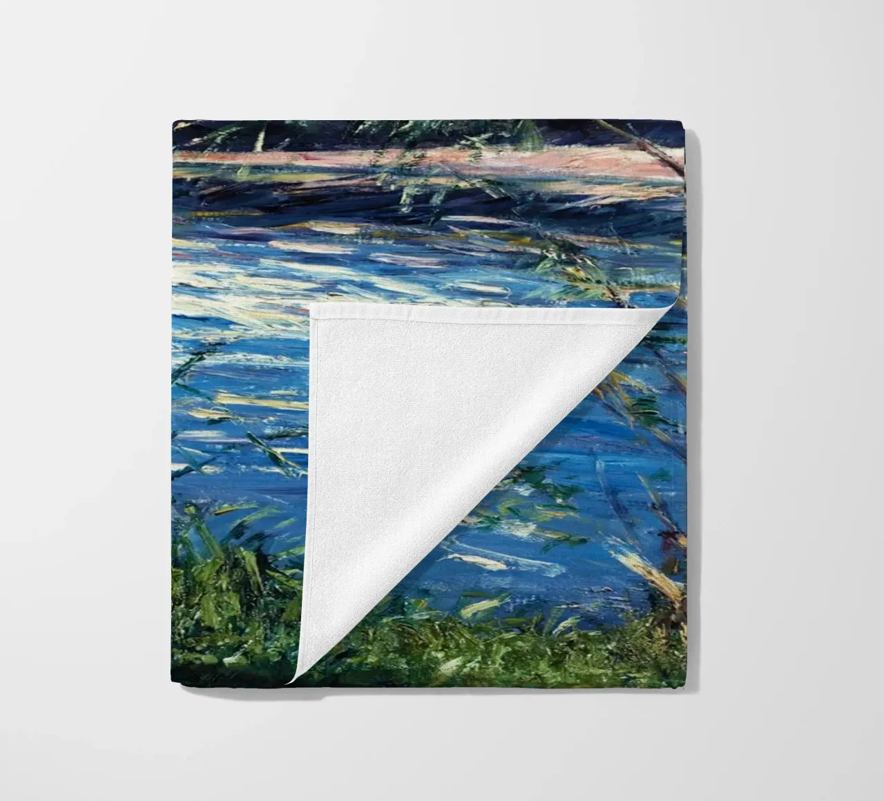 La barca di Claude Monet ormeggiata sulla Senna ad Argenteuil telo mare da Monet Art Prints