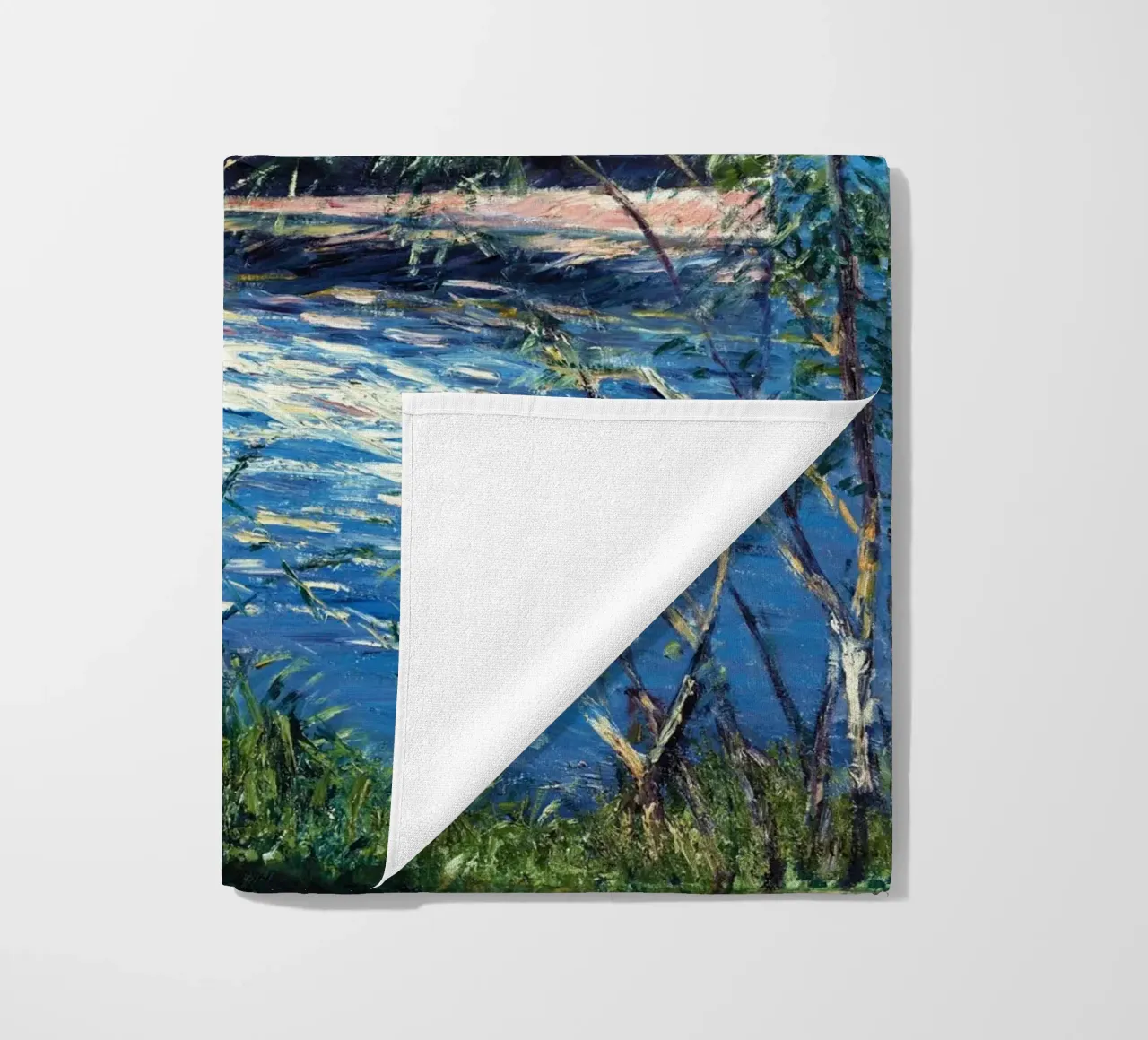 La barca di Claude Monet ormeggiata sulla Senna ad Argenteuil telo mare da Monet Art Prints