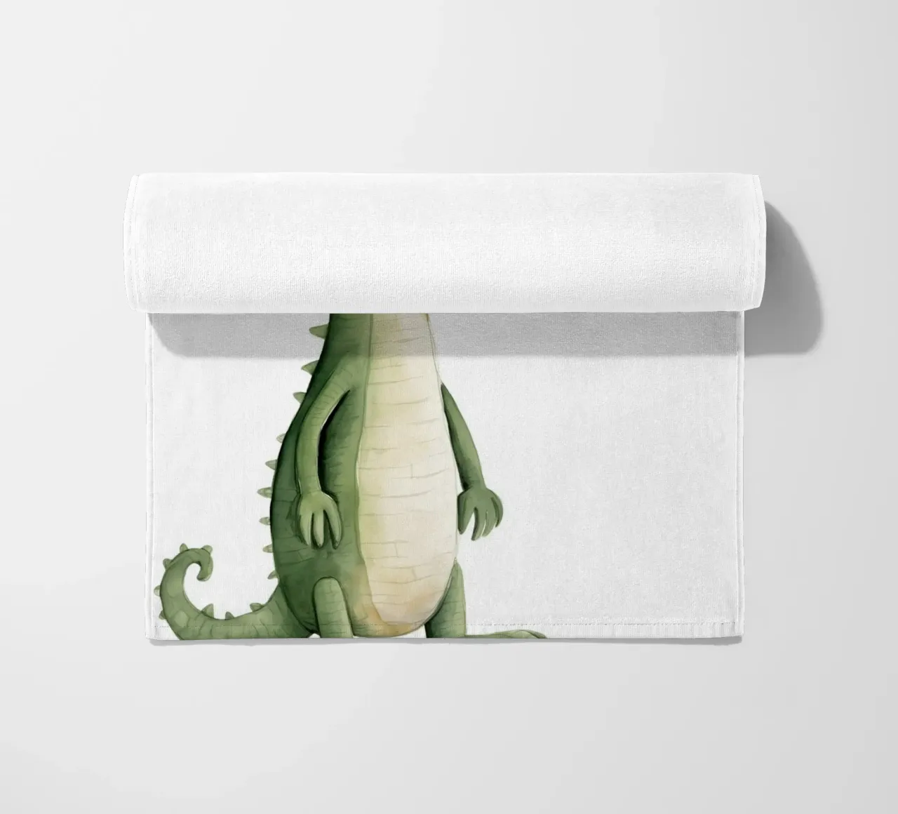 Stampa d'arte ad acquerello dell'alligatore sorridente - Deco per bambini stravaganti telo mare da ClubArt