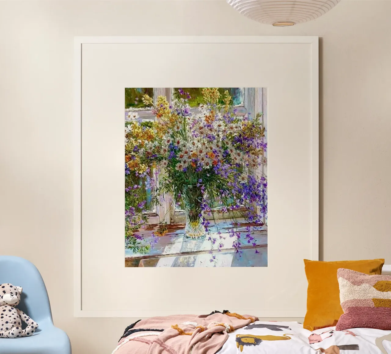 margherite arredo casa claude monet poster con telaio in legno da belong shop