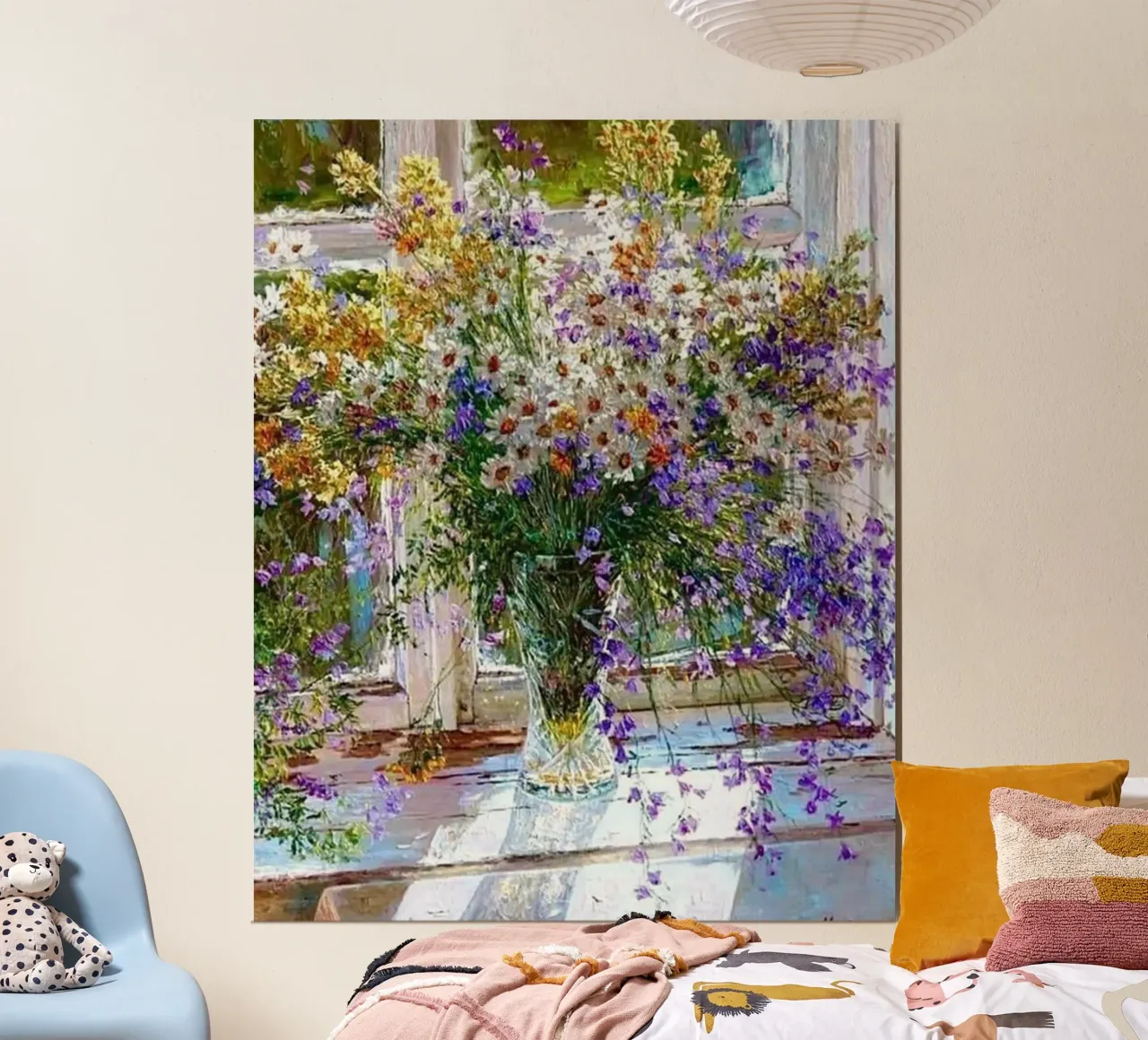 margherite arredo casa claude monet poster con telaio in legno da belong shop
