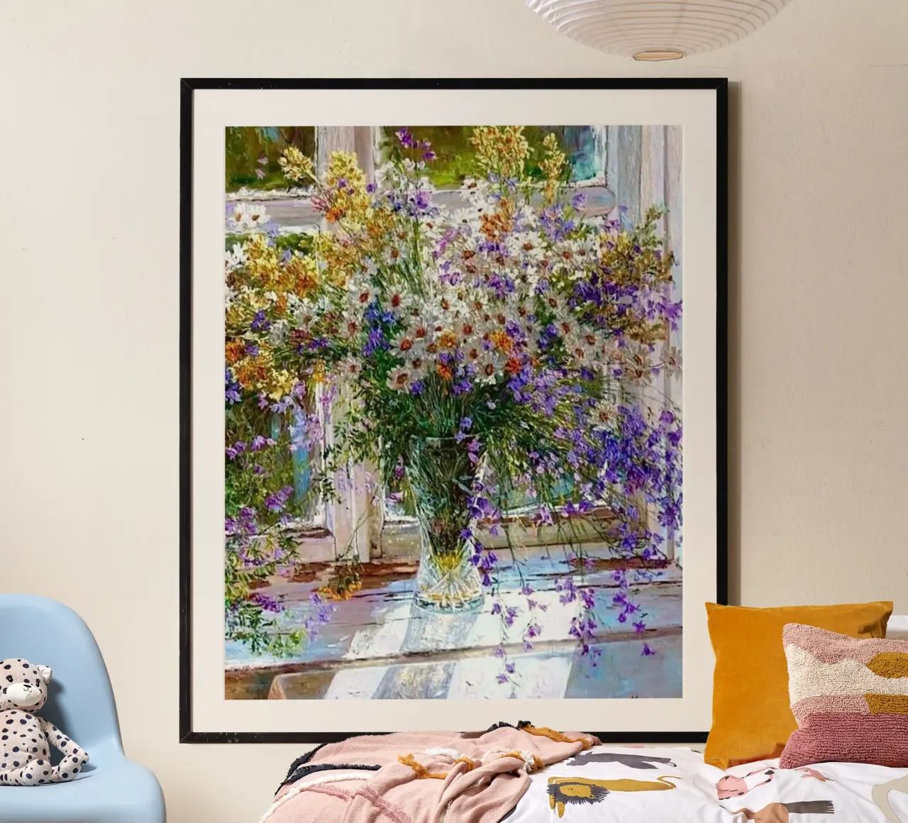 margherite arredo casa claude monet poster con telaio in legno da belong shop