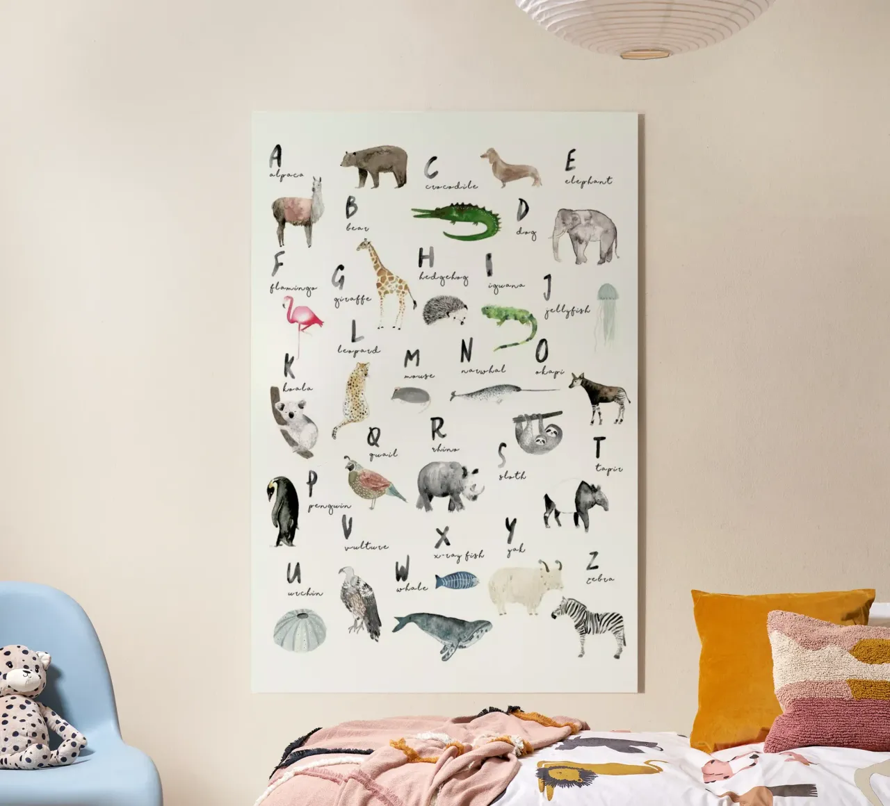 Animal Abc English acrylic glass by Isabelle Vandeplassche
