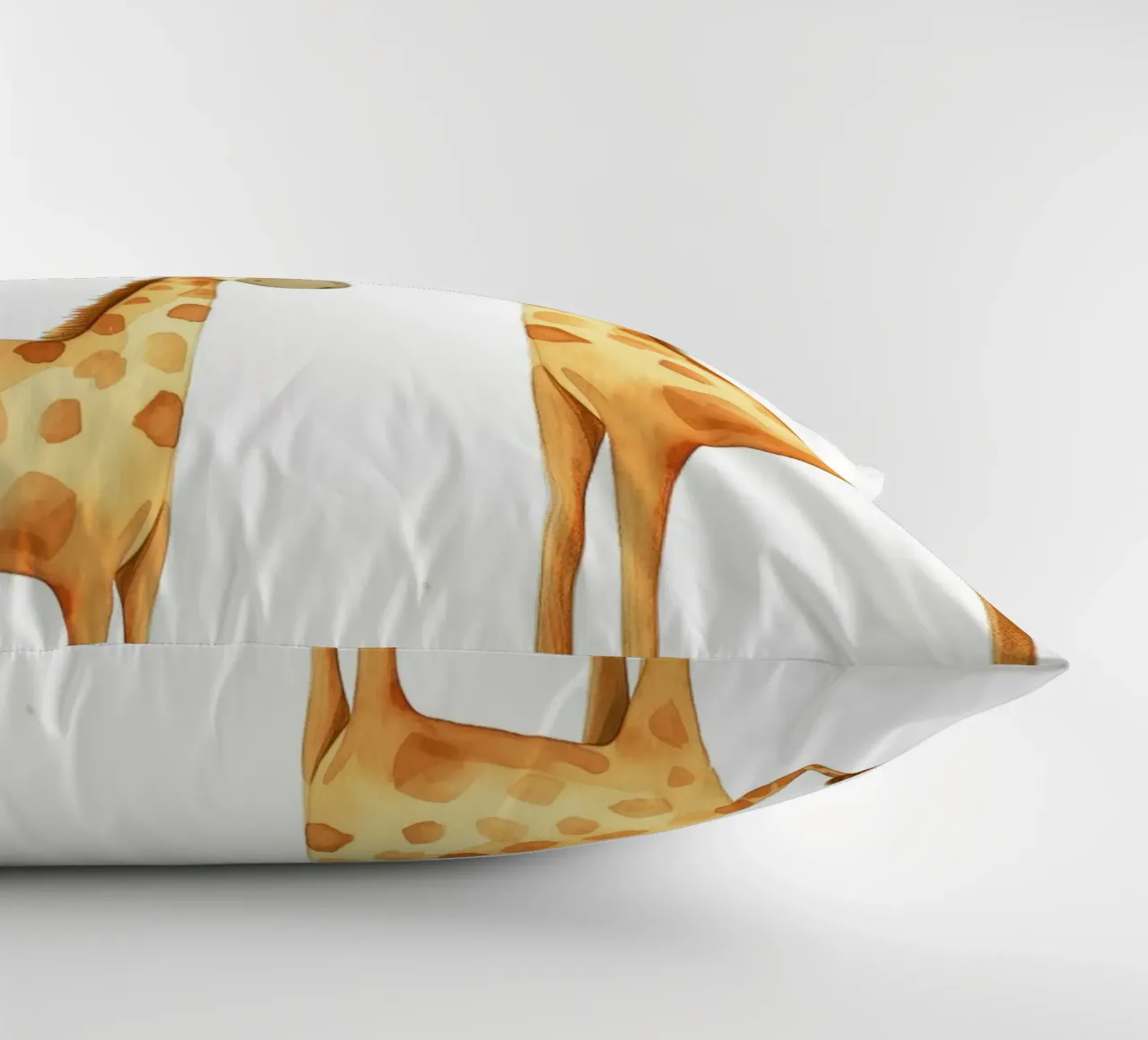 Acquerello madre e bambino di giraffa - Stampa vivaio Safari cuscino da ClubArt