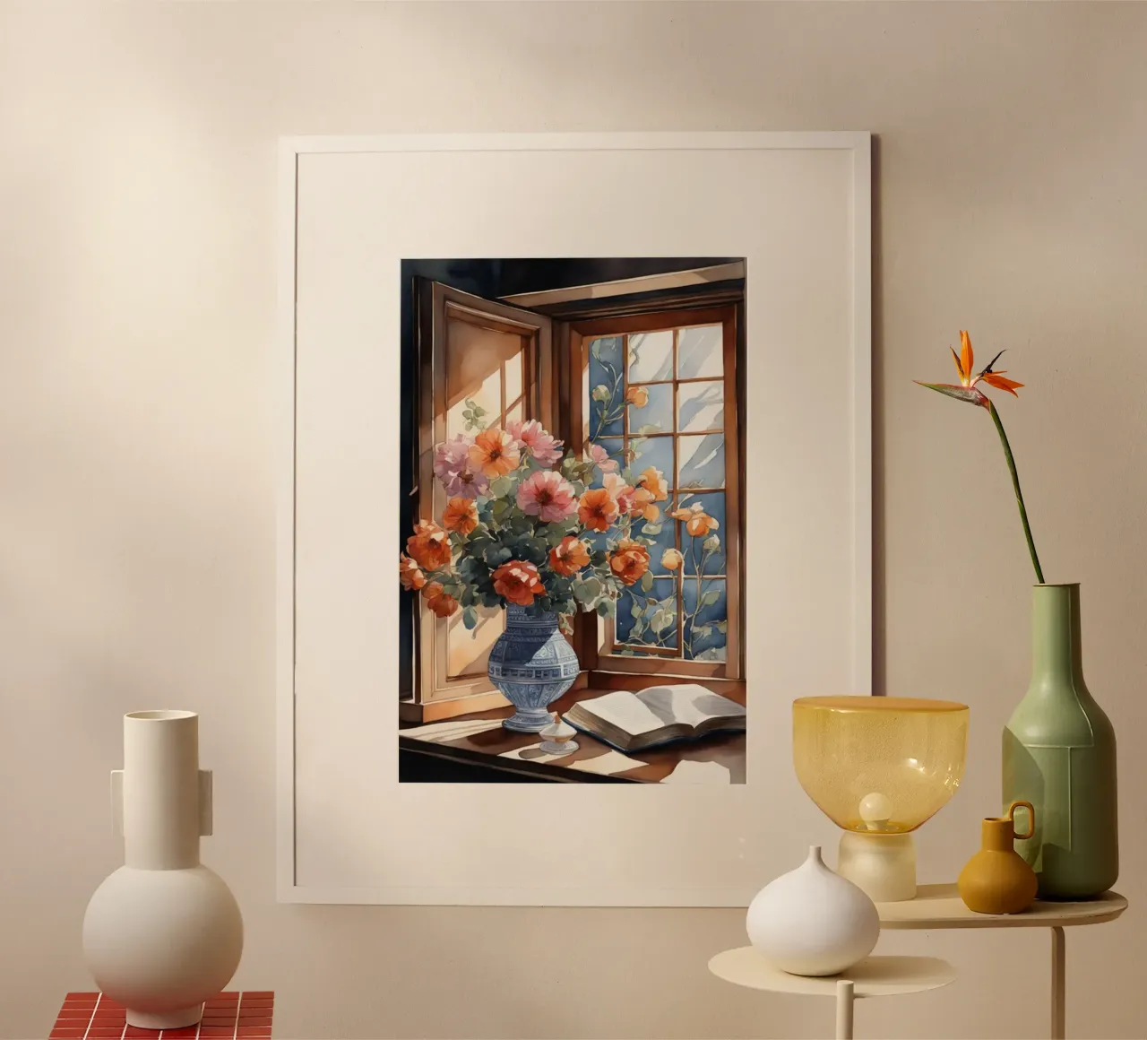 cornice per finestra in legno arredamento casa claude monet poster con telaio in alluminio da belong shop