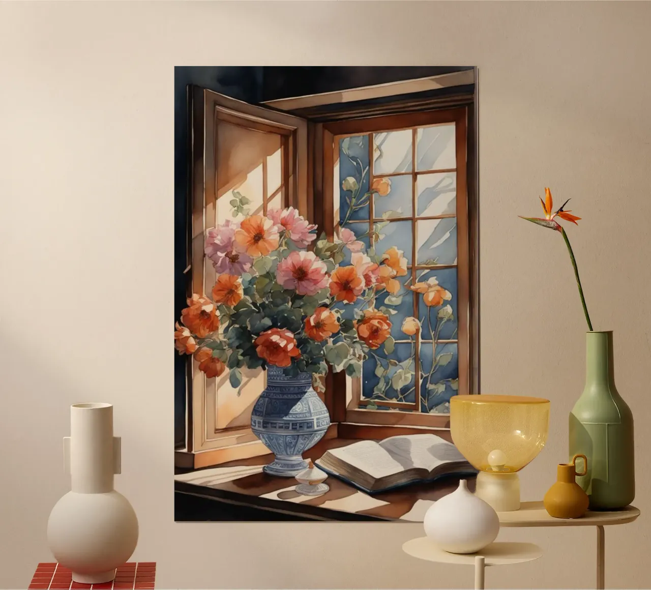 cornice per finestra in legno arredamento casa claude monet poster con telaio in alluminio da belong shop