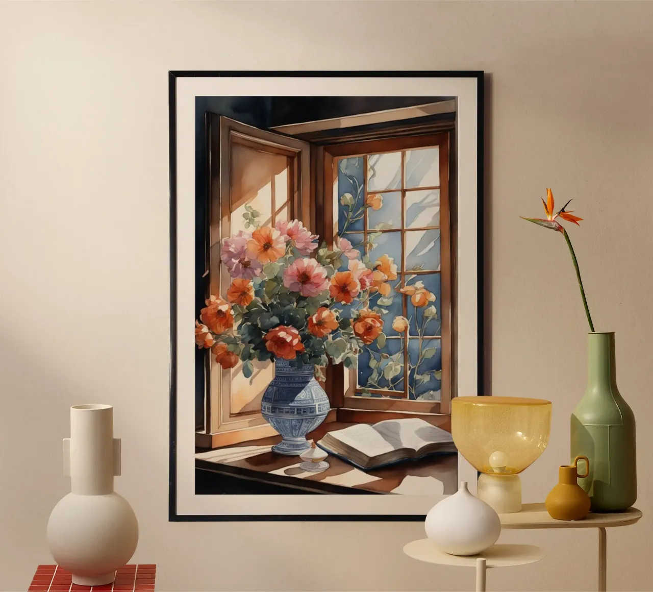 cornice per finestra in legno arredamento casa claude monet poster con telaio in alluminio da belong shop