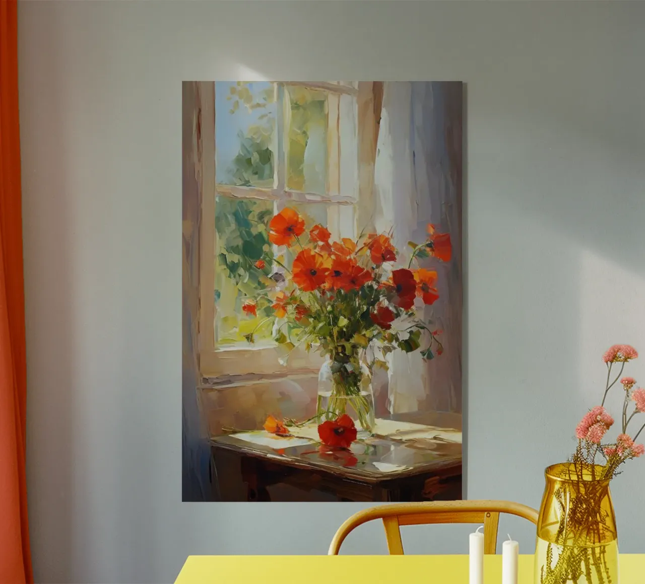 claude monet vaso di vetro a fiori rossi plexiglass da belong shop