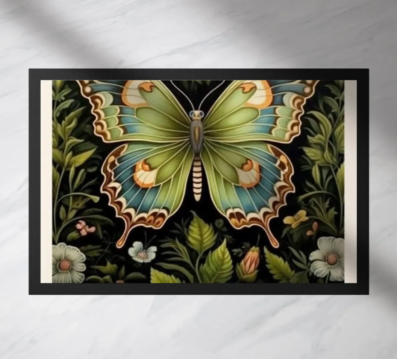 bella farfalla verde william morris zerbino da komo store