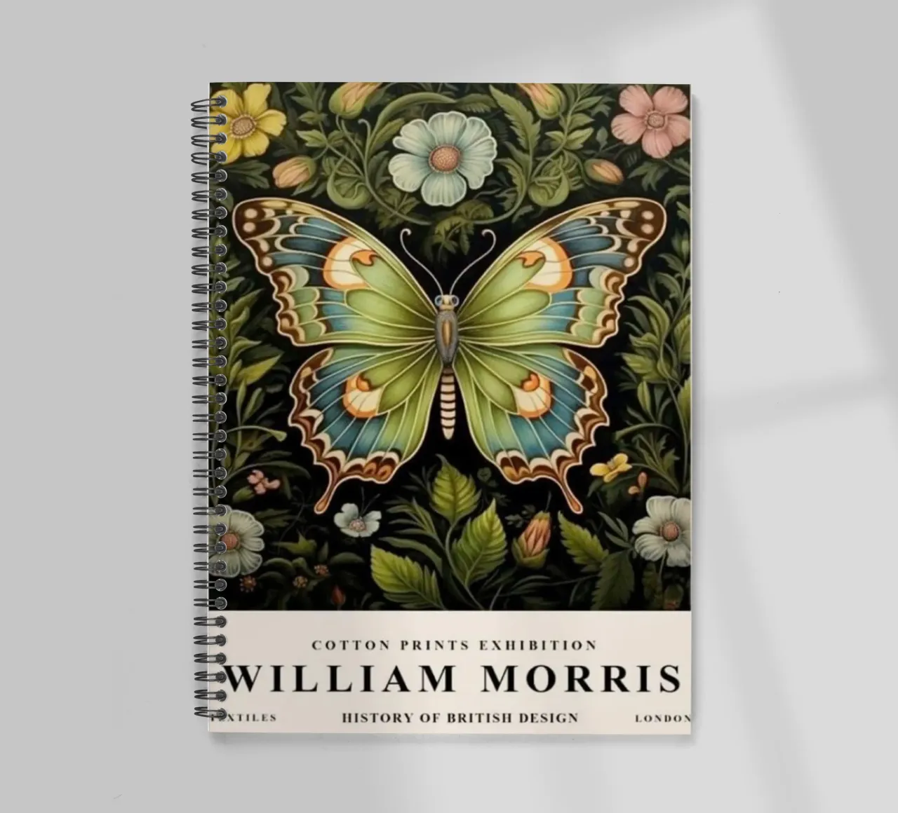 schöner grüner schmetterling william morris Ringbuch von komo store