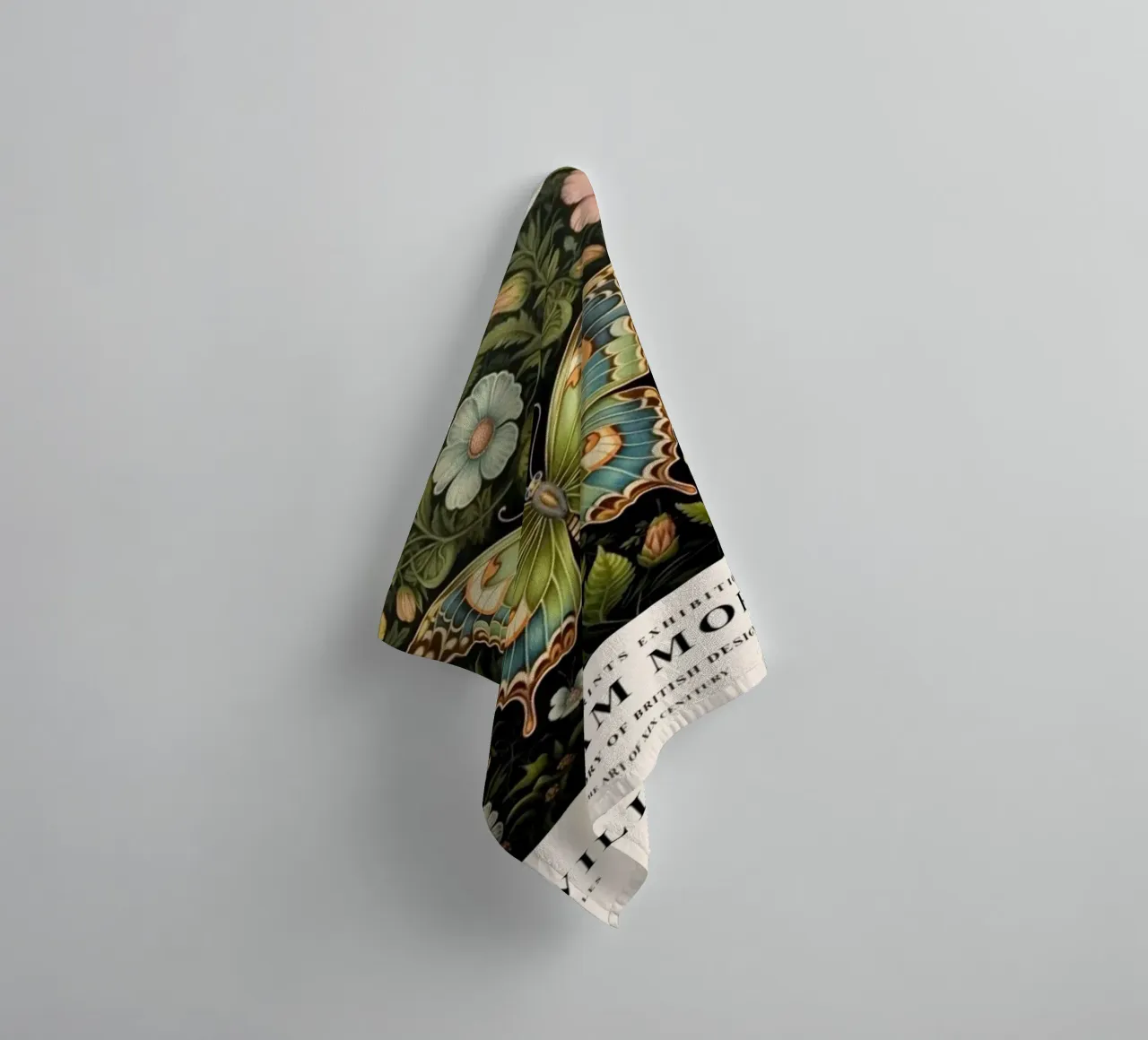 bella farfalla verde william morris asciugamano da bagno da komo store