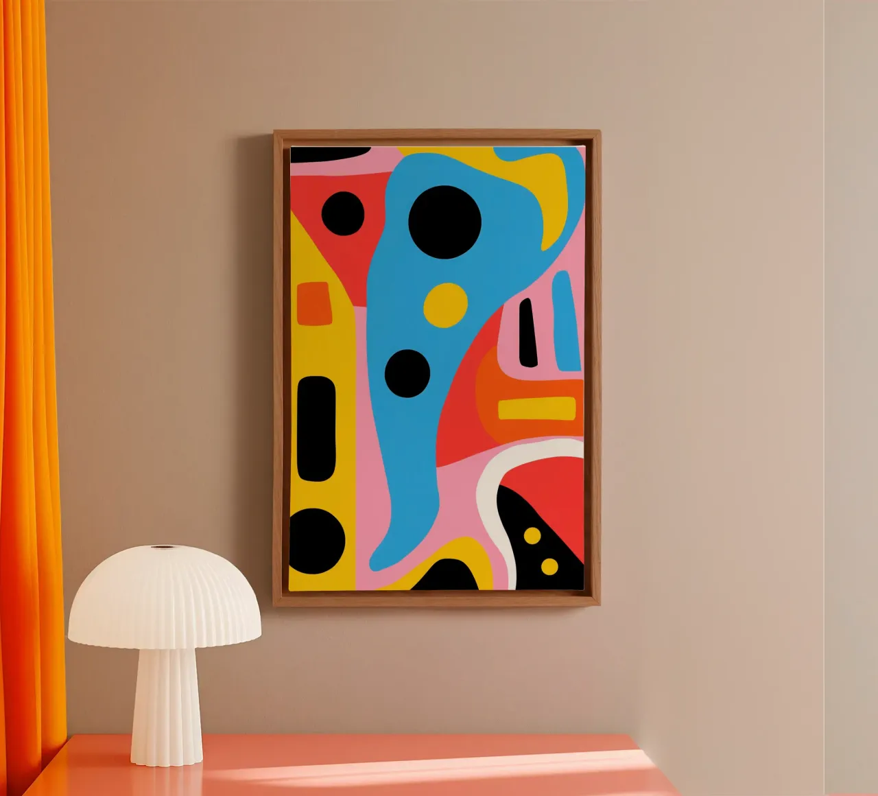 Ottimismo cinetico | Pittura astratta tela con Cornice a cassetta da Autofocus