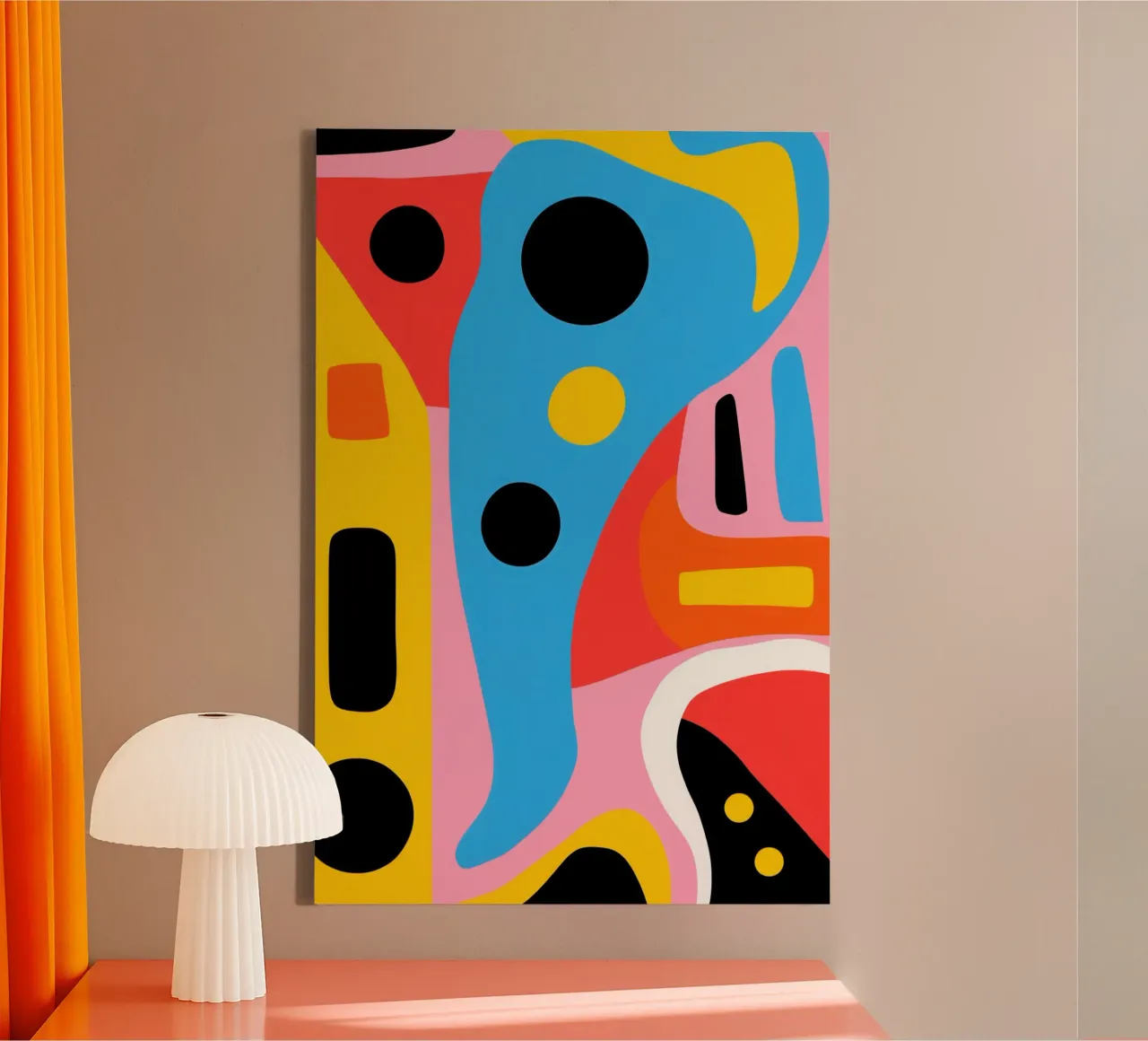 Ottimismo cinetico | Pittura astratta tela con Cornice a cassetta da Autofocus