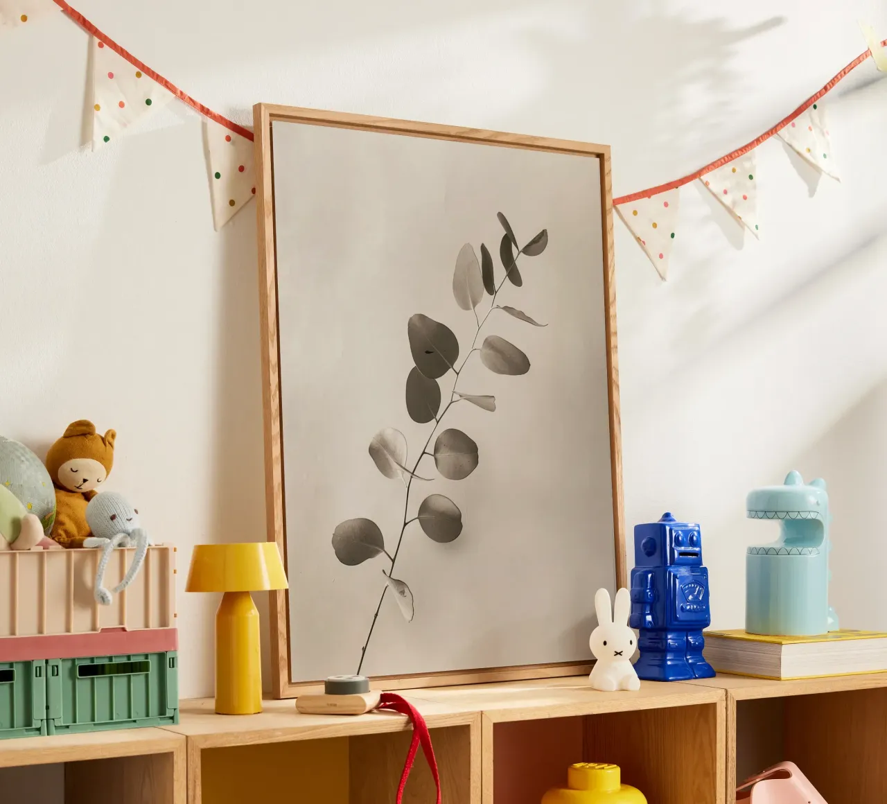 Eucalyptus Elegance – Minimal Botanical Art Print plexiglass da lieblu